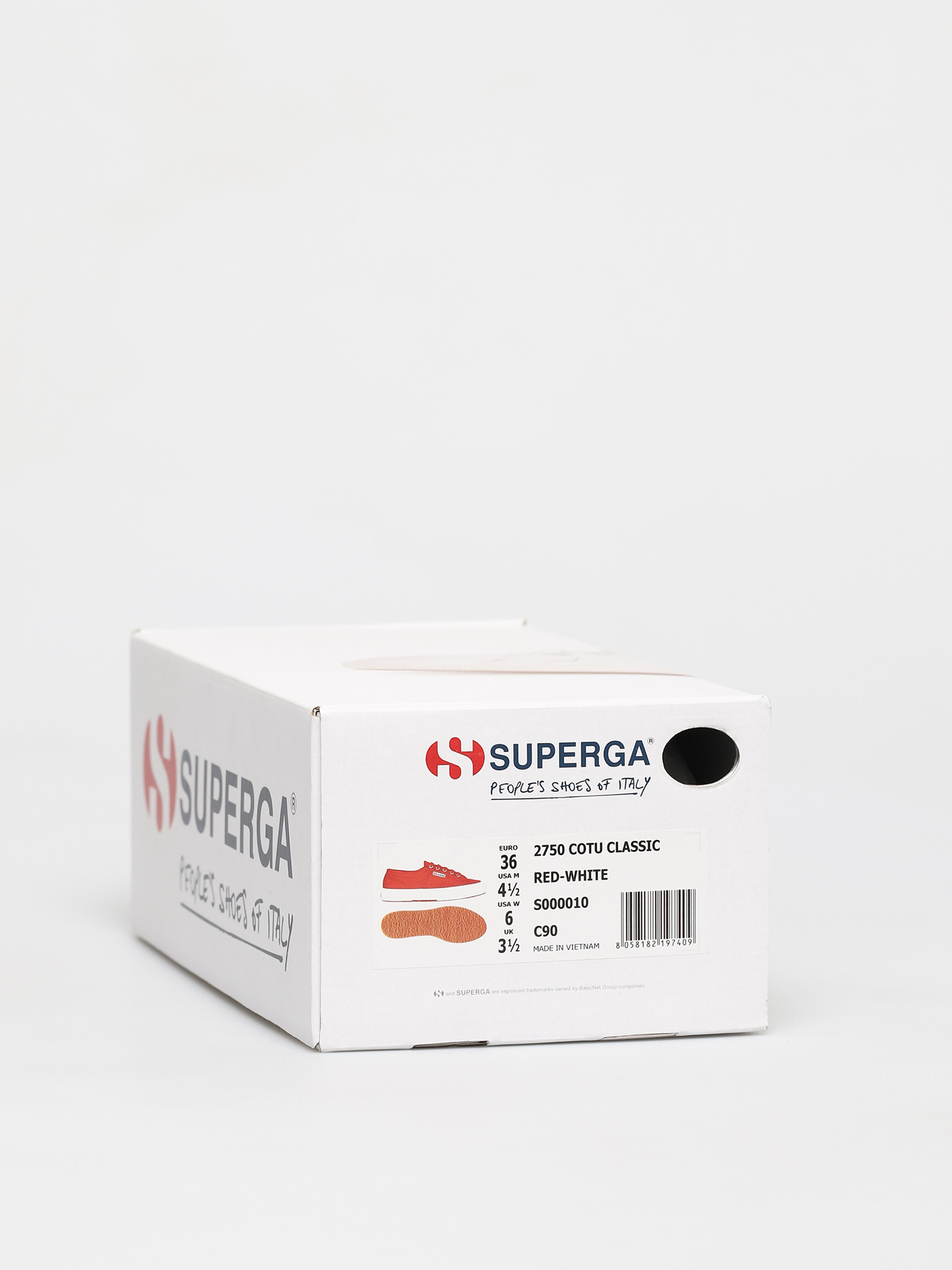 Superga shop shoe box