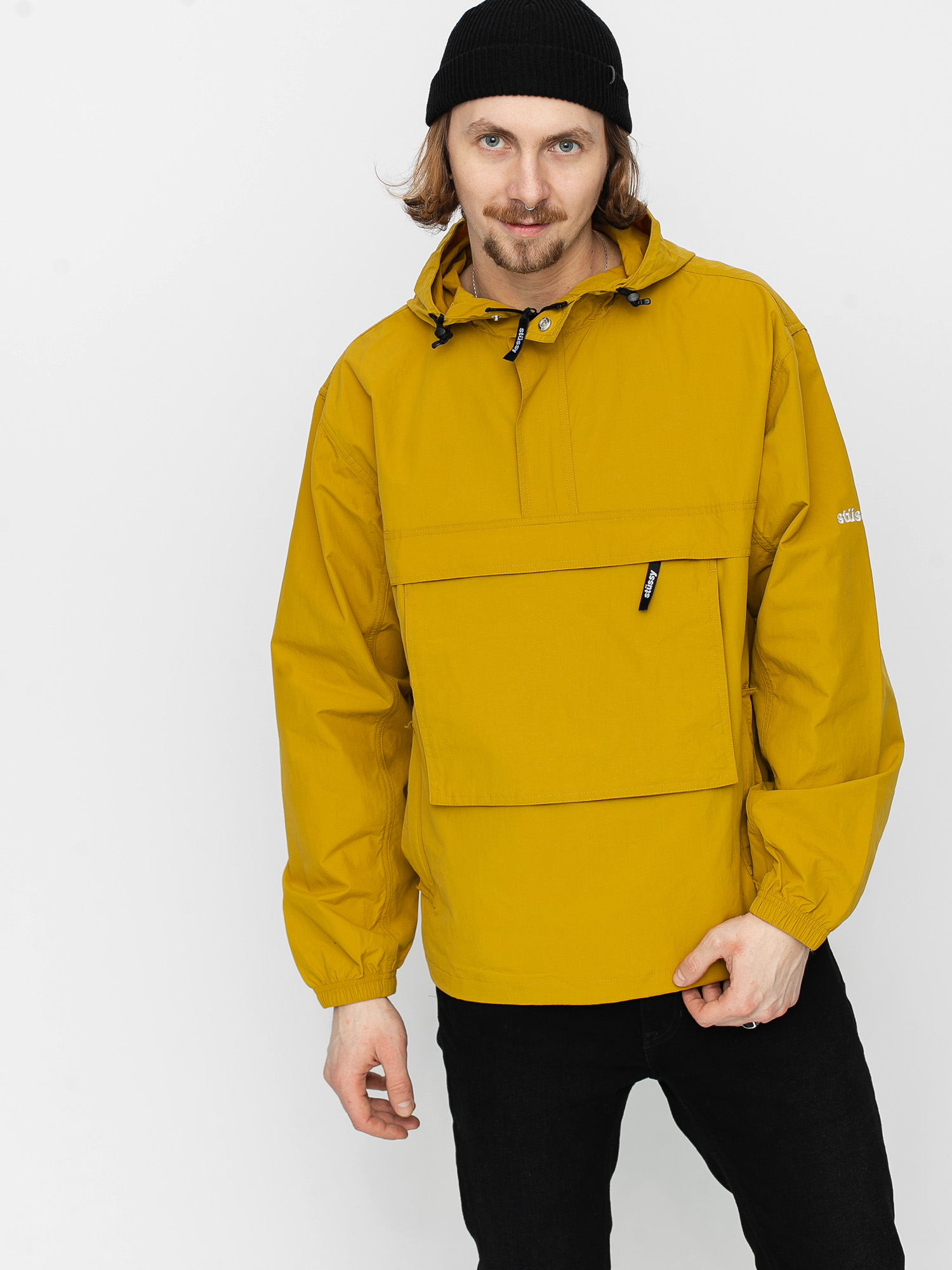 Stussy Packable Anorak Jacket - yellow (mustard)
