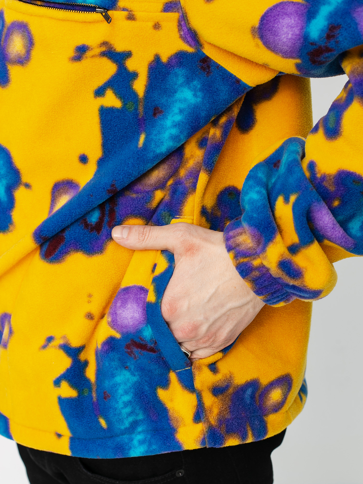 Stussy Mock Fleece - yellow (tie dye)