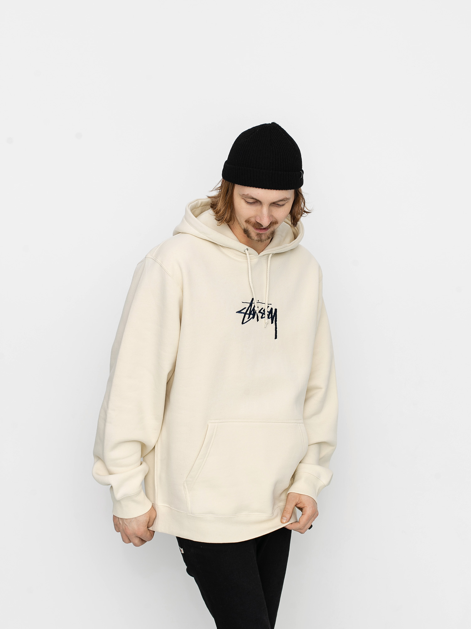 stussy cream hoodie