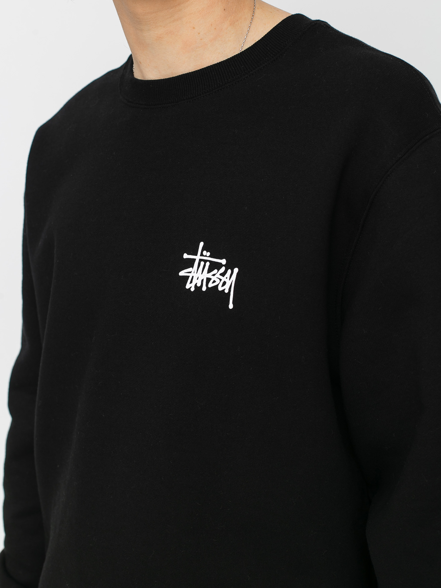 STUSSY Black BASIC Pullover M size Stussy