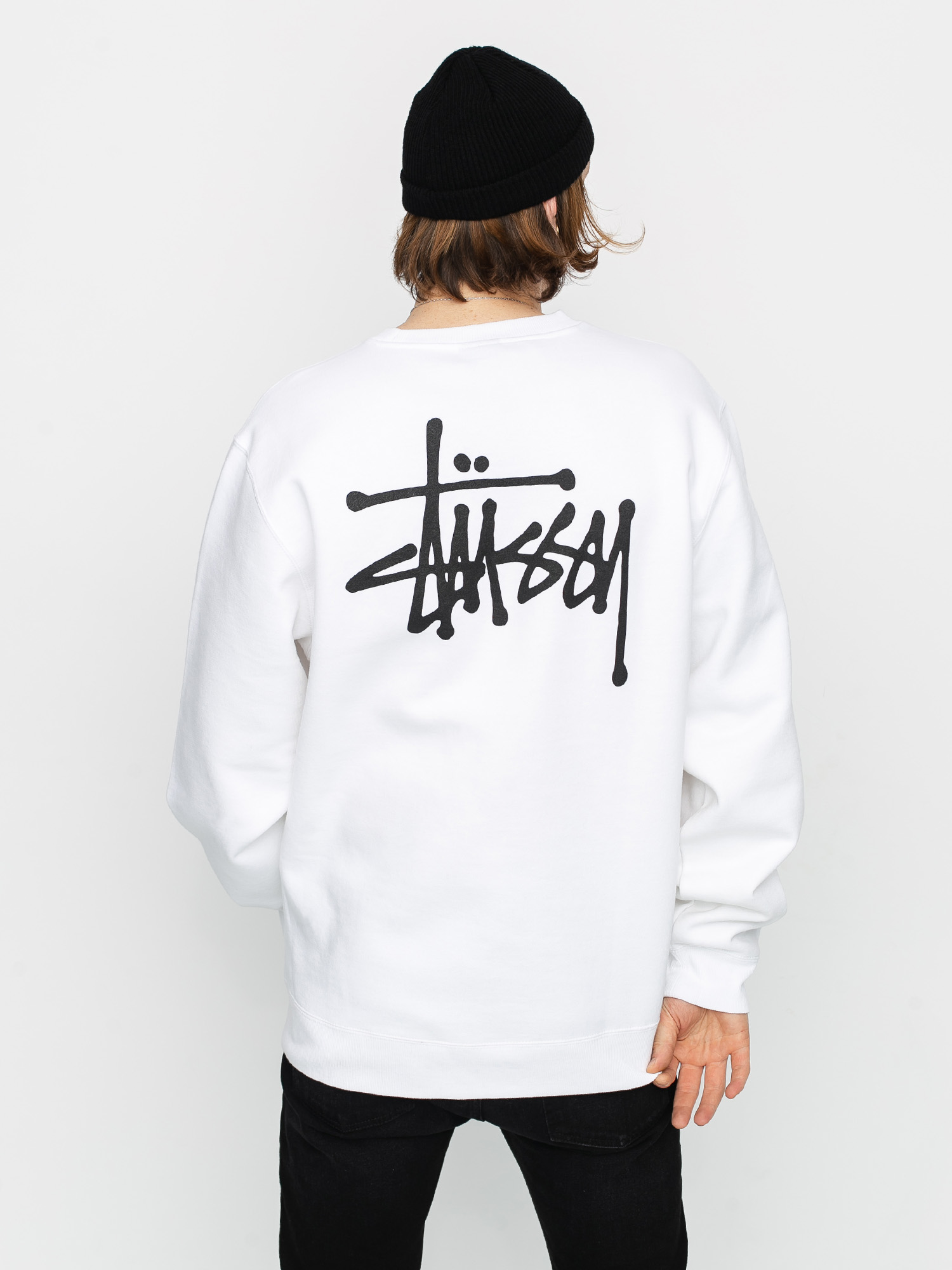 Basic Stussy Crew White Stussy Sweatshirt Stüssy Basic Stussy Crew HBX