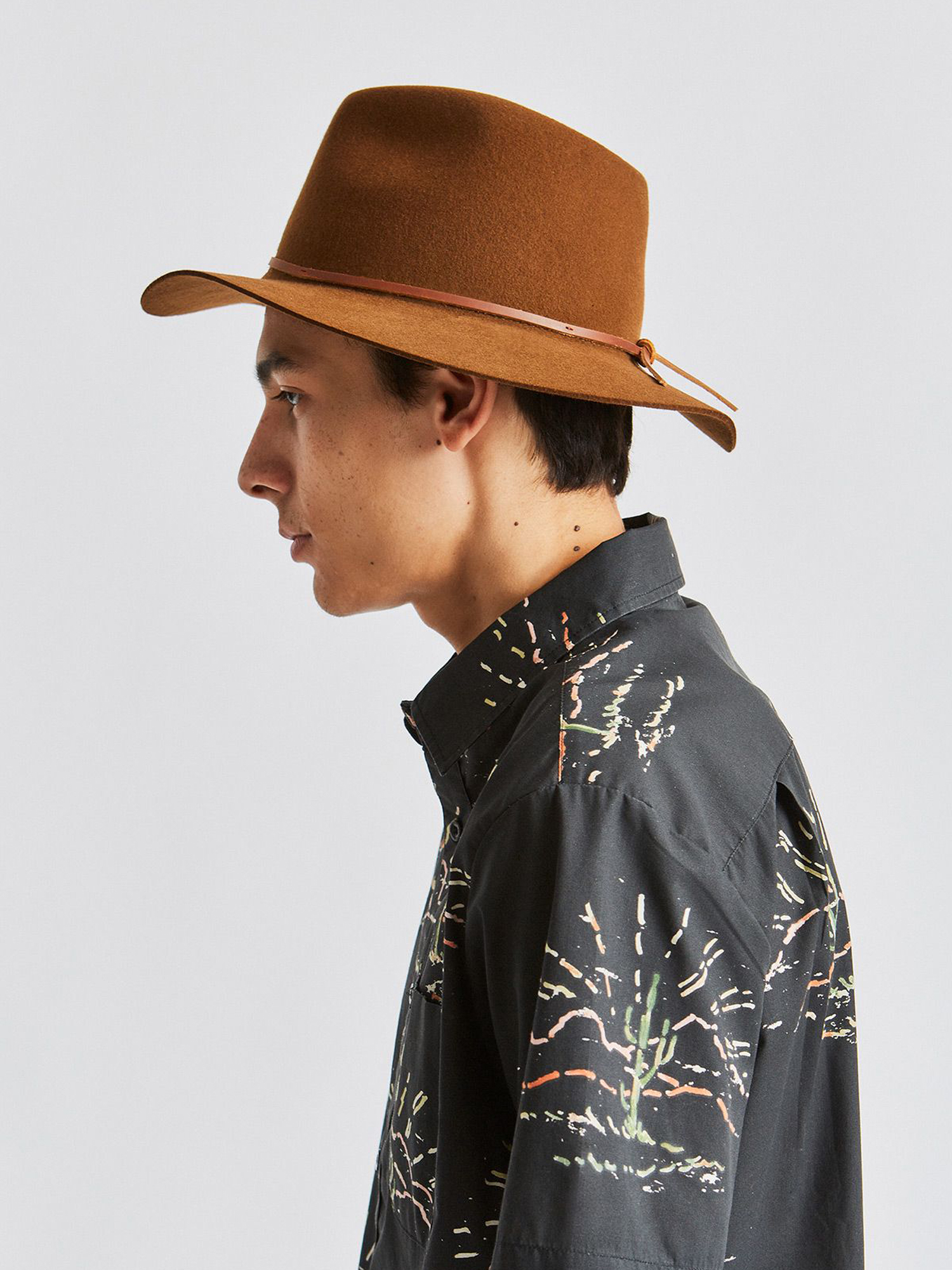 Brixton Wesley Fedora Hat (coffee)