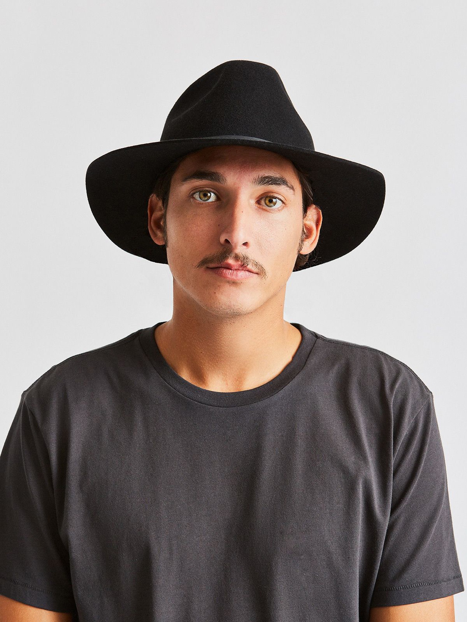 black cotton fedora