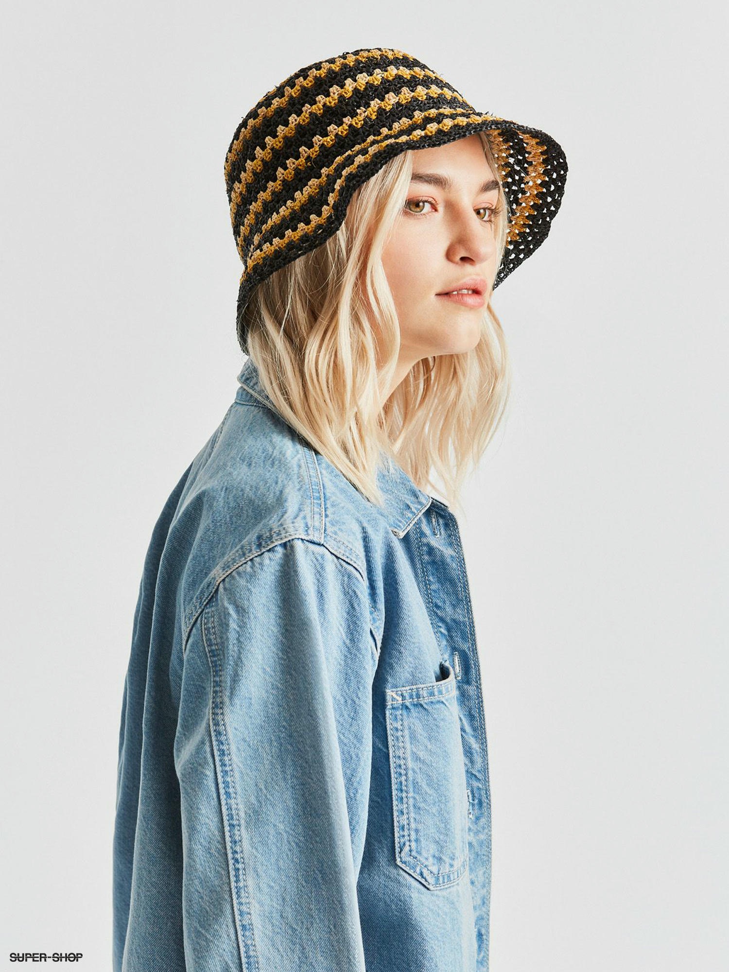 brixton raffia bucket hat