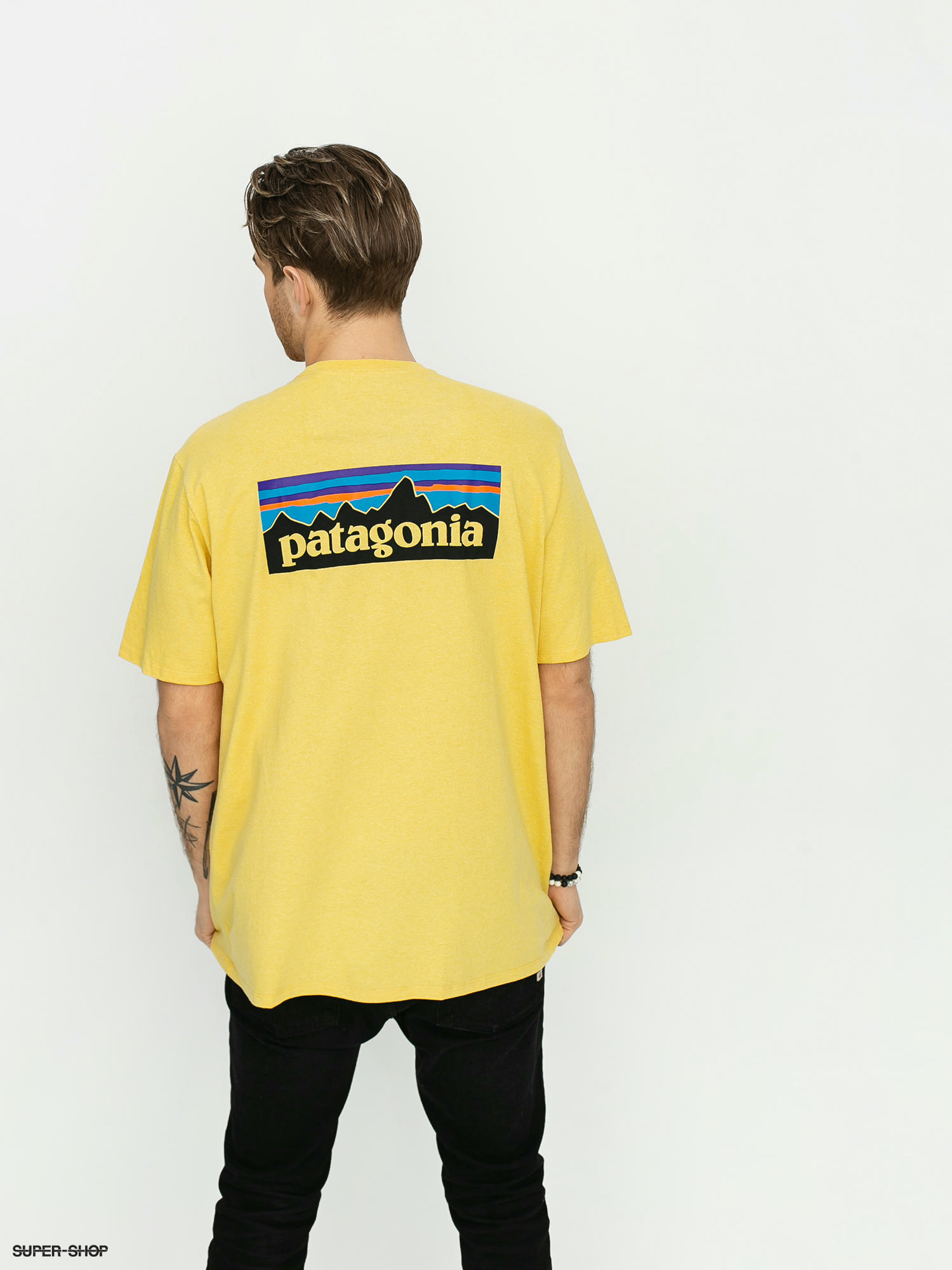 yellow patagonia shirt