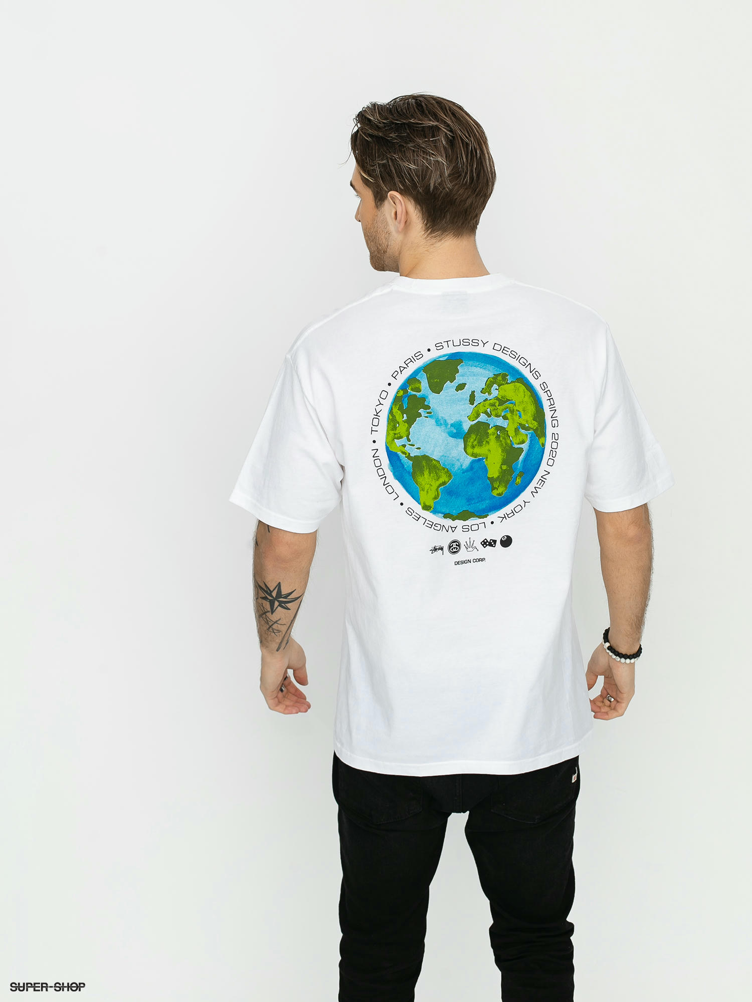 Stussy Global Design Corp T shirt white