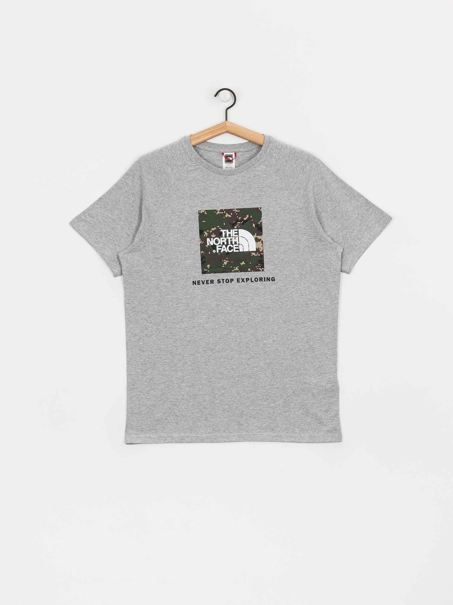 The North Face Raglan Redbox T-shirt (light grey/digital camo)
