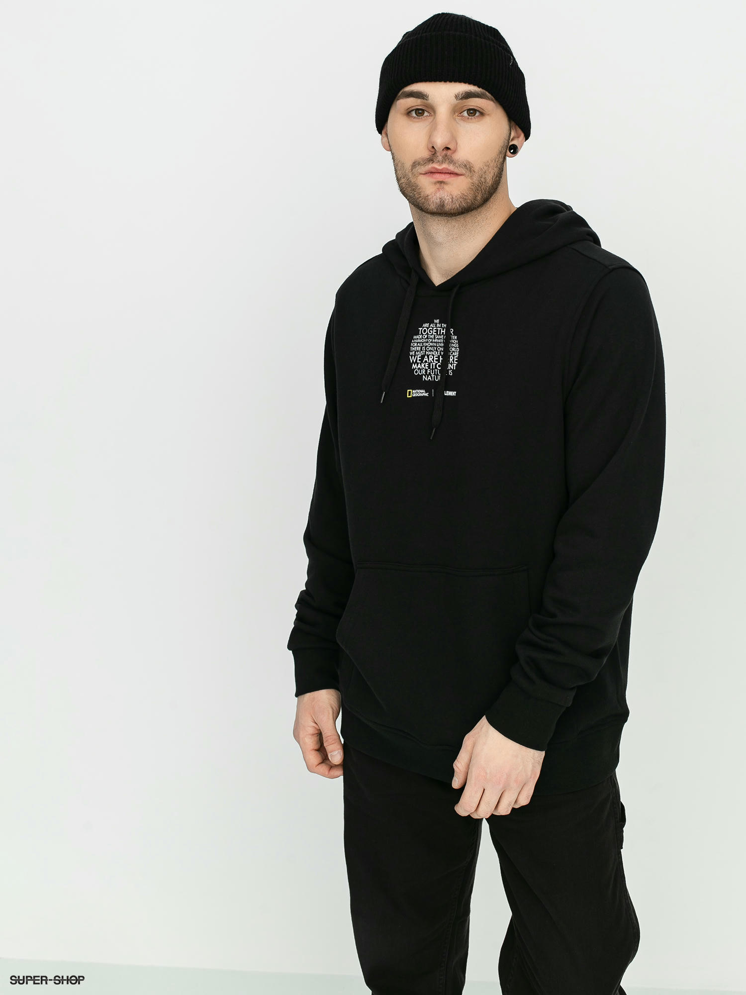 roots black hoodie