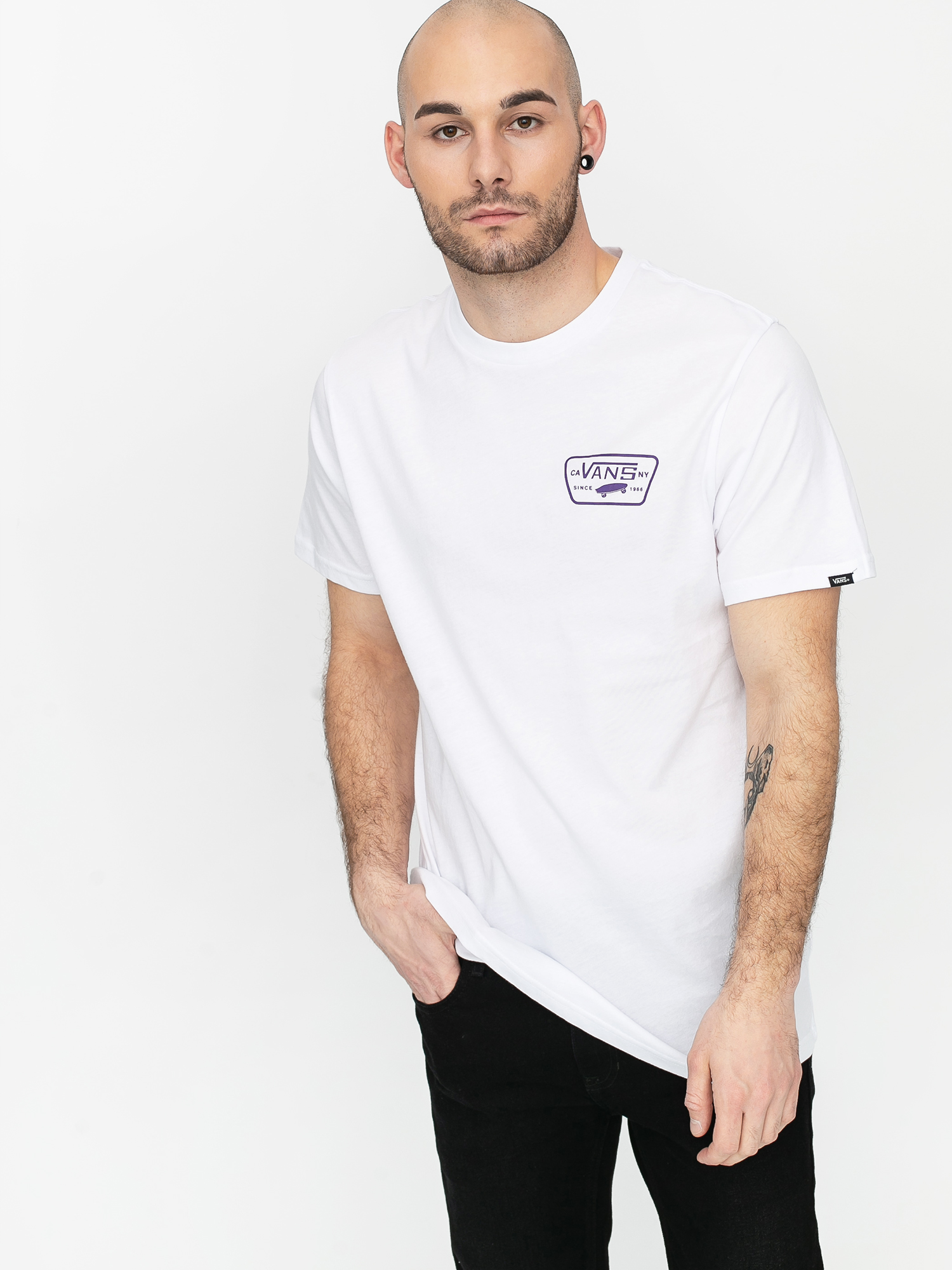 Vans Full Patch Back T-shirt (white/heliotrope)
