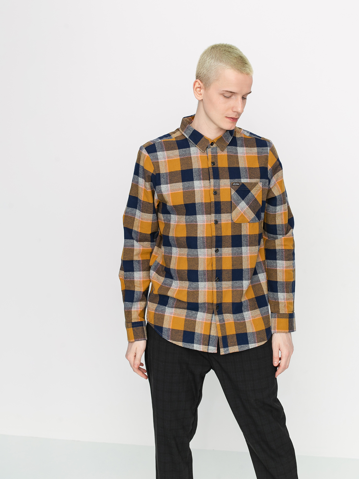 Volcom Caden Plaid Shirt (bronze)