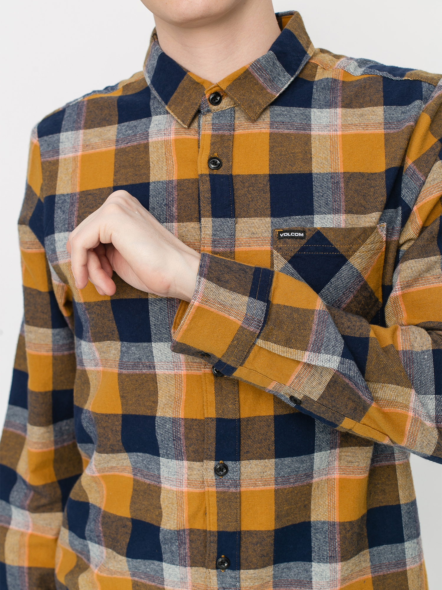 Volcom Caden Plaid Shirt (bronze)