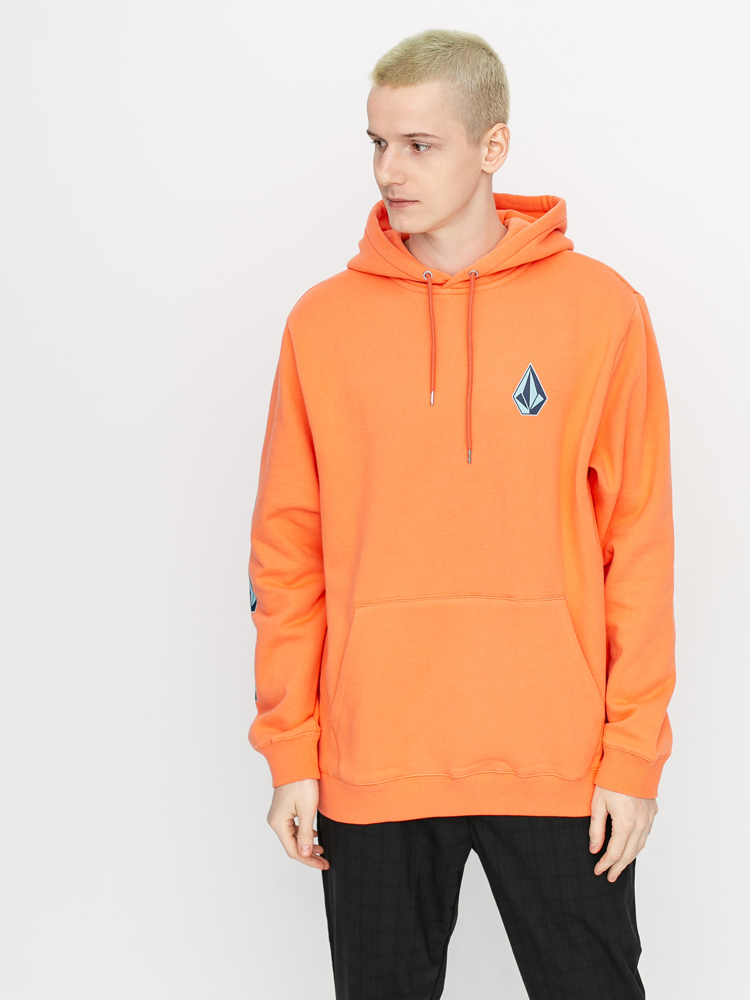 salmon colored sweatshirt