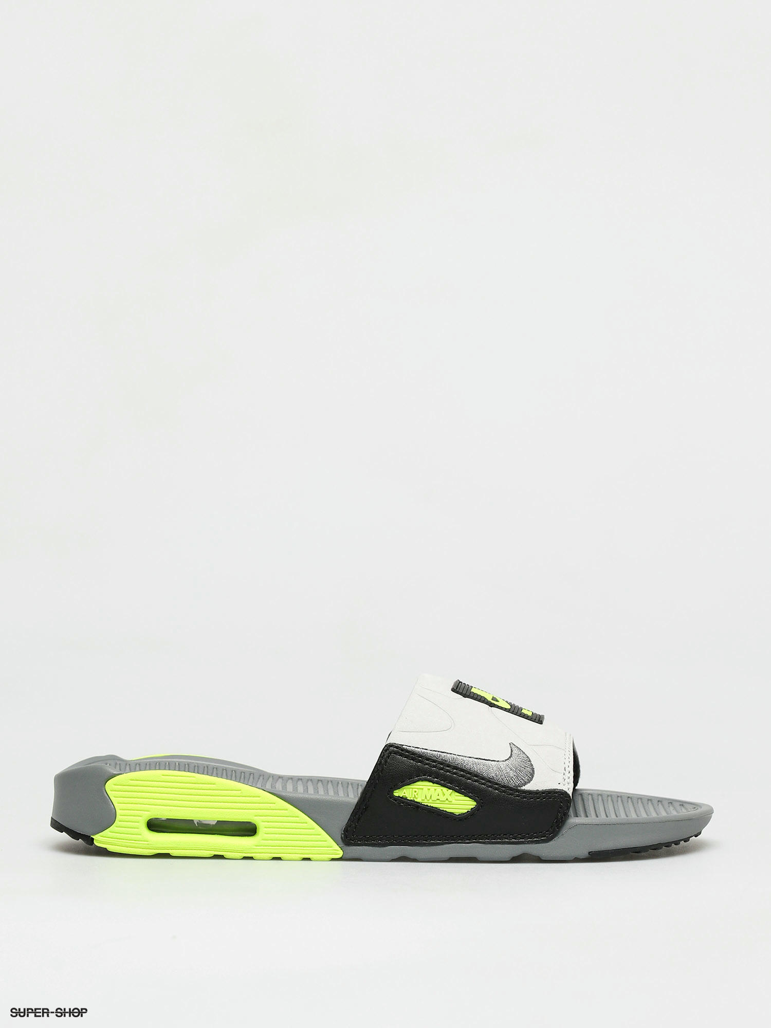 Nike Air Max 90 Slide Shoes (smoke grey/smoke grey volt black)