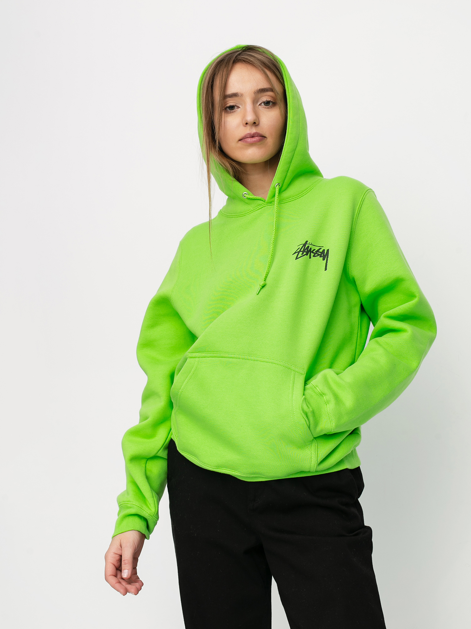 Stussy Triple Mask HD Hoodie Wmn (green)