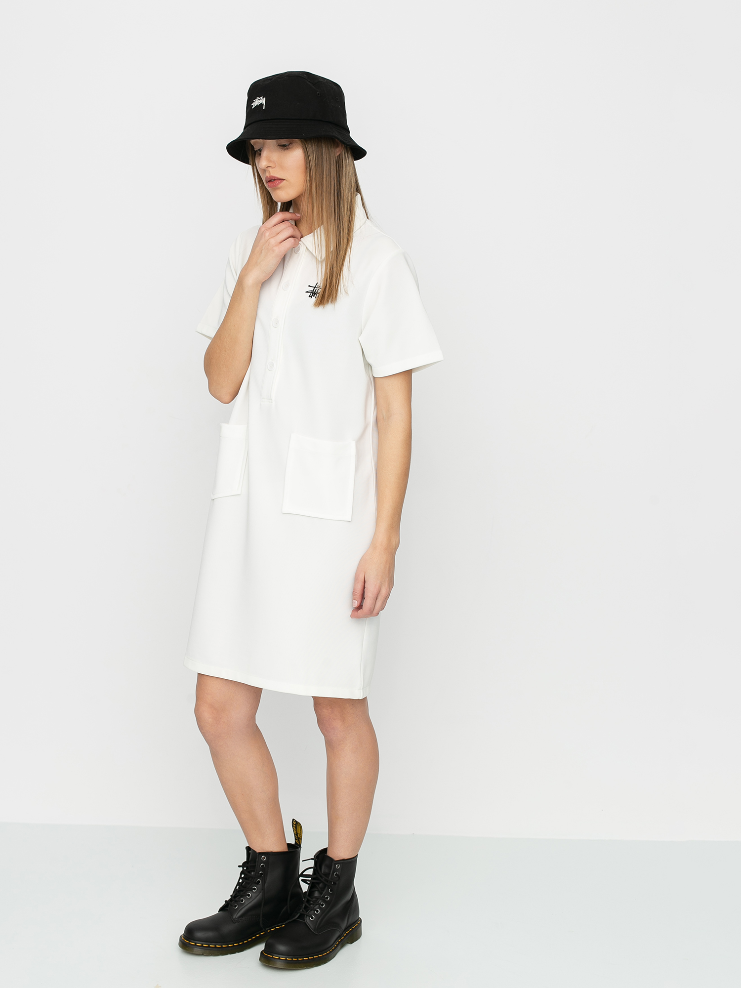 Stussy Poly Knit Dress Wmn (white)