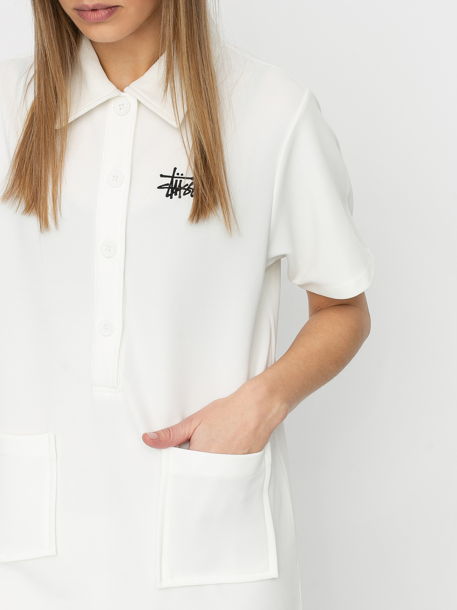 Stussy Poly Knit Dress Wmn (white)