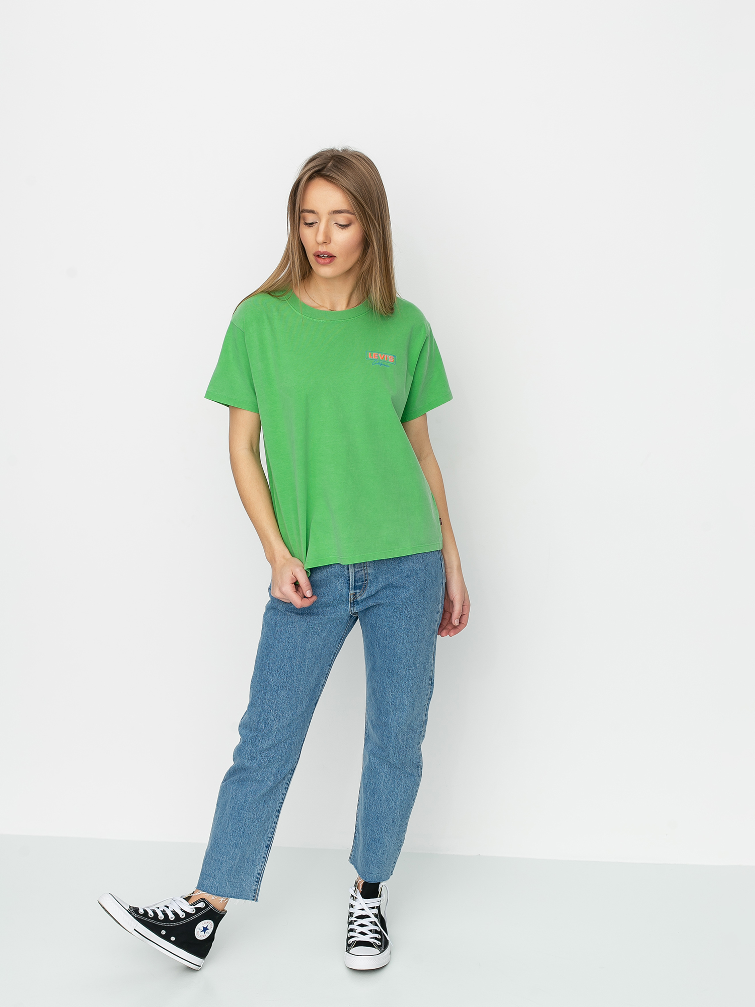 Levi's® Graphic Varsity Cali Box Tab T-shirt Wmn (green)
