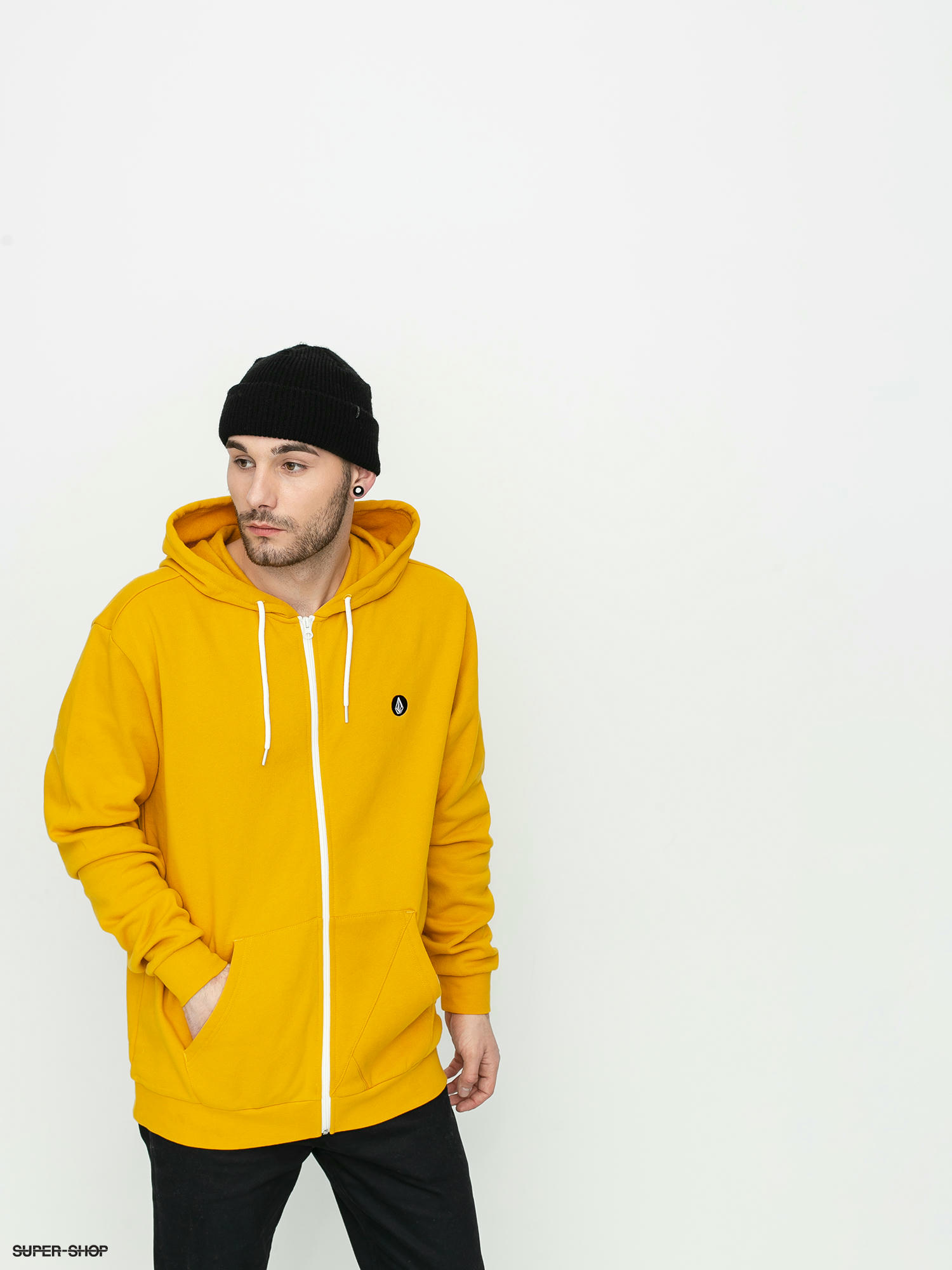 yellow volcom hoodie