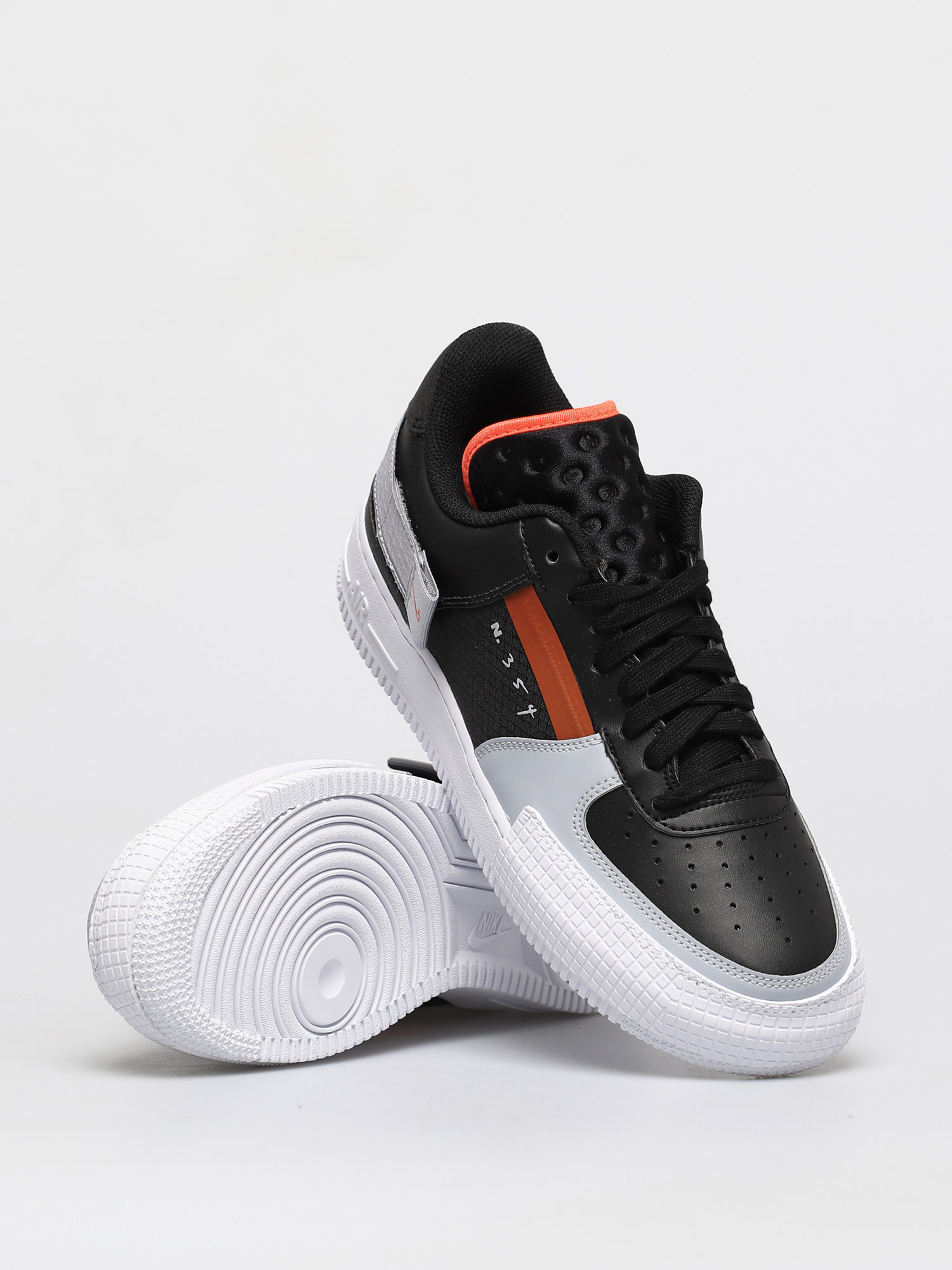 Nike Air Force 1 Type Schuhe (black/hyper crimson wolf grey white)