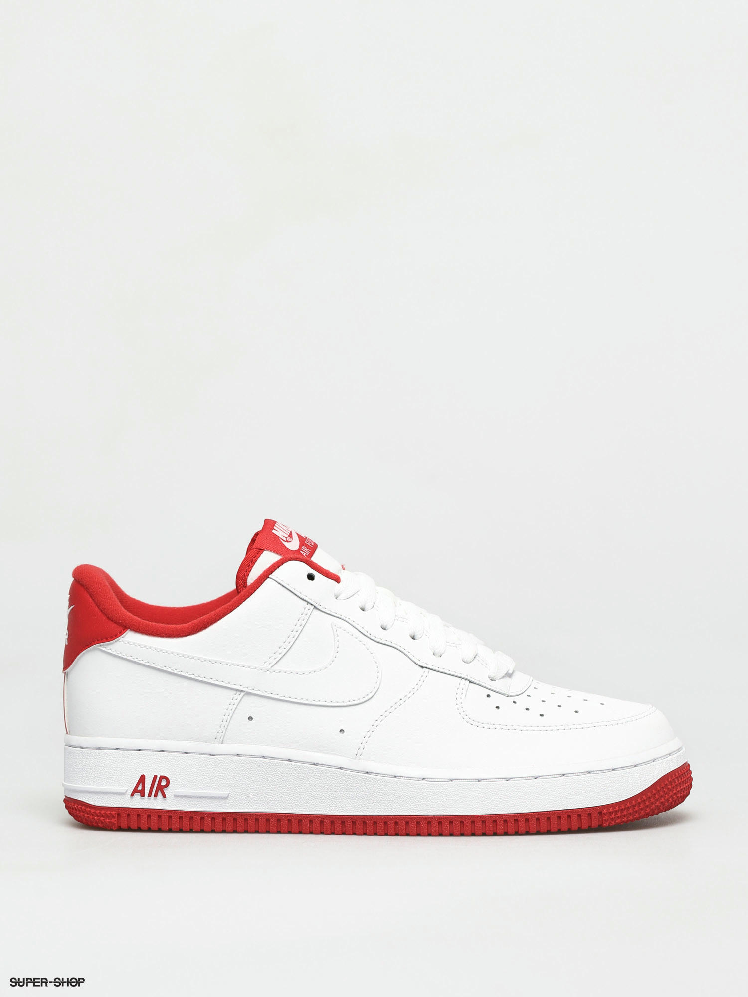 Nike Men's Air Force 1 '07 Shoes, Size 11.5, White/Red
