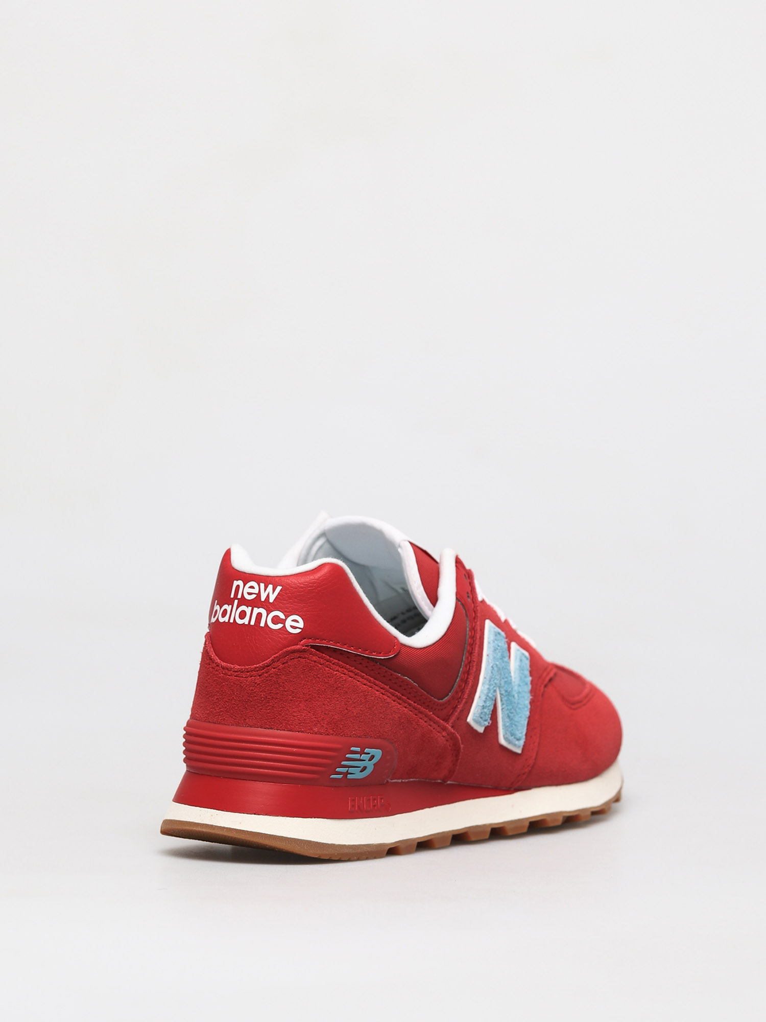 New Balance 574 Shoes Red Blue
