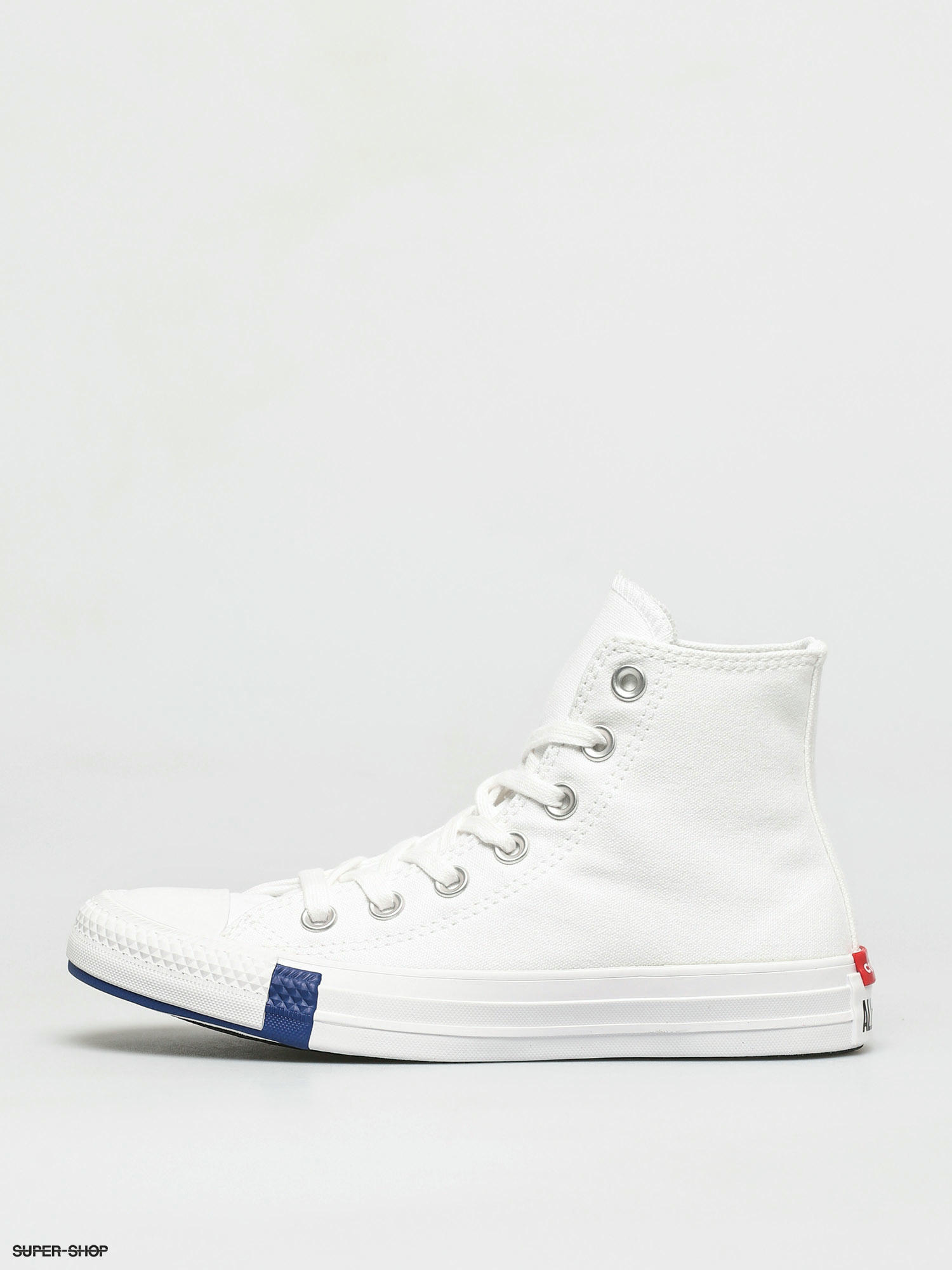 converse multi logo white