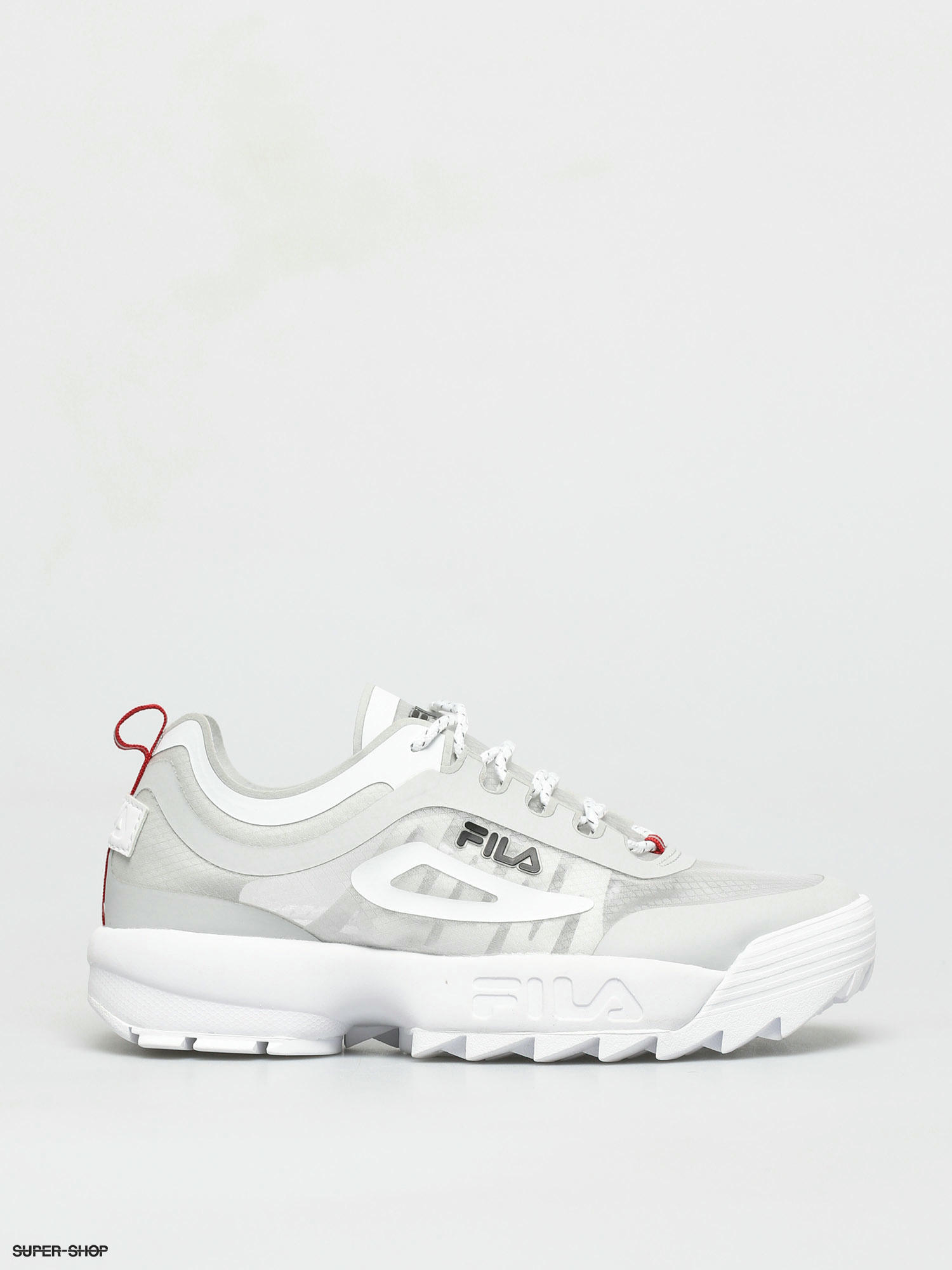 white fila running shoes