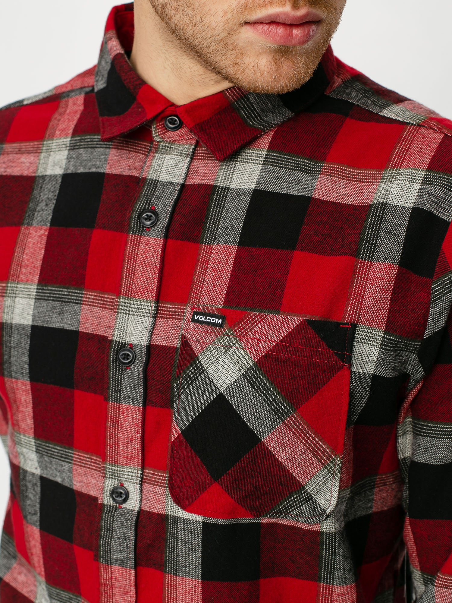 Volcom Caden Plaid Shirt - red (deep red)