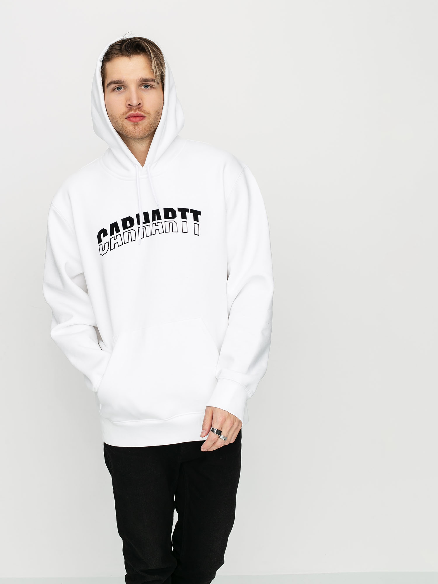 Carhartt WIP District HD Hoodie (white/black)
