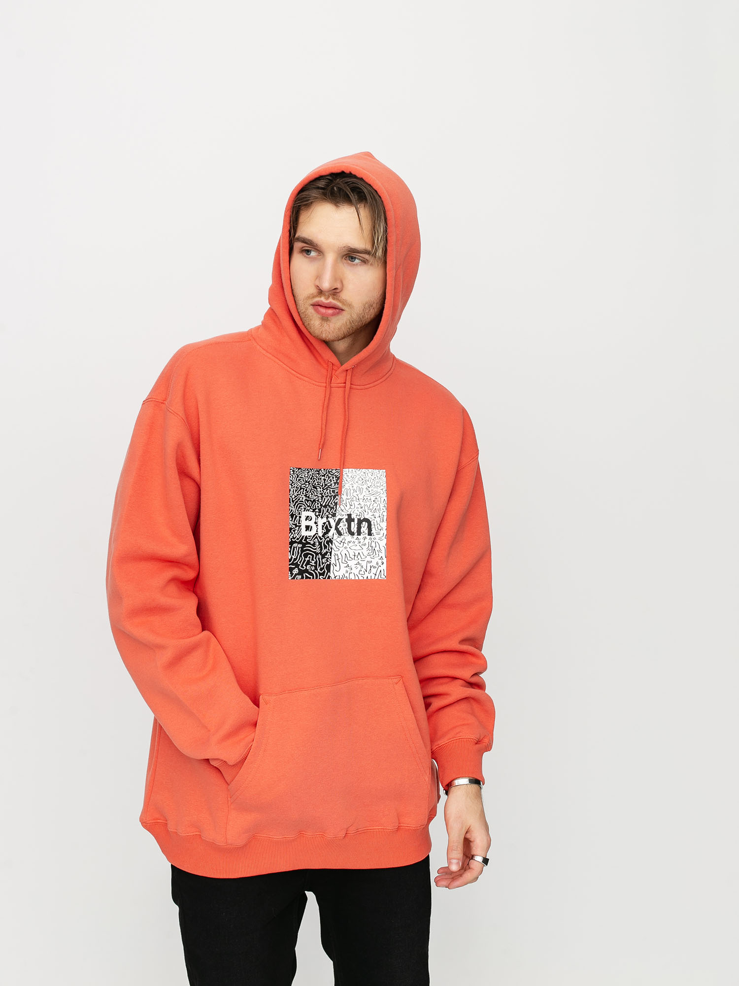 Brixton Crowd HD Hoodie (coral)