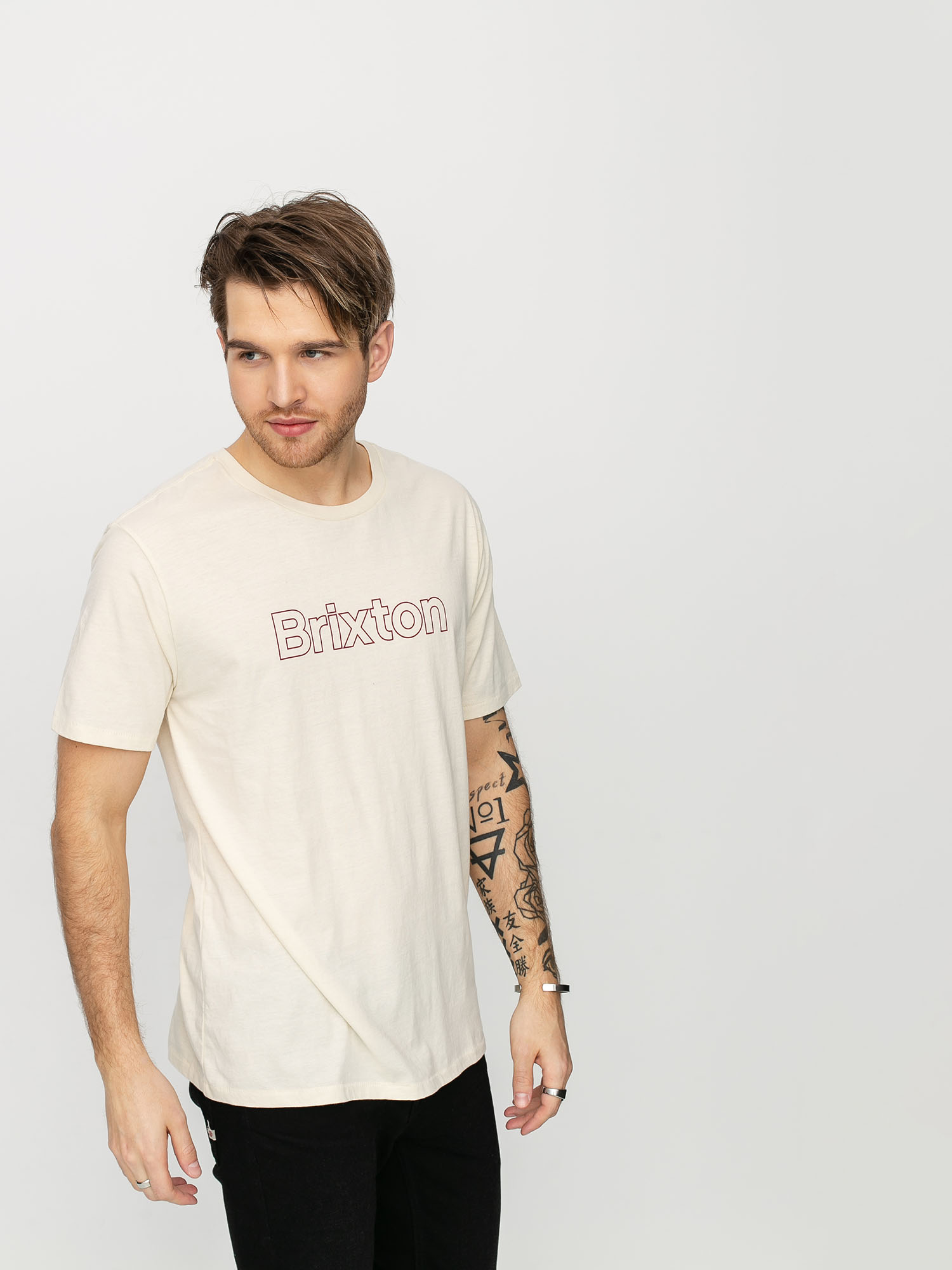 Brixton Barrier Prt T-shirt (dove)