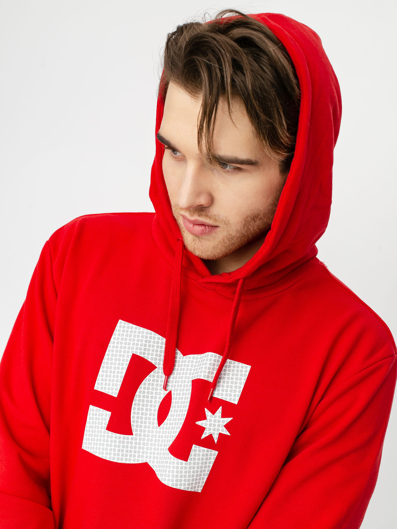 red dc hoodie