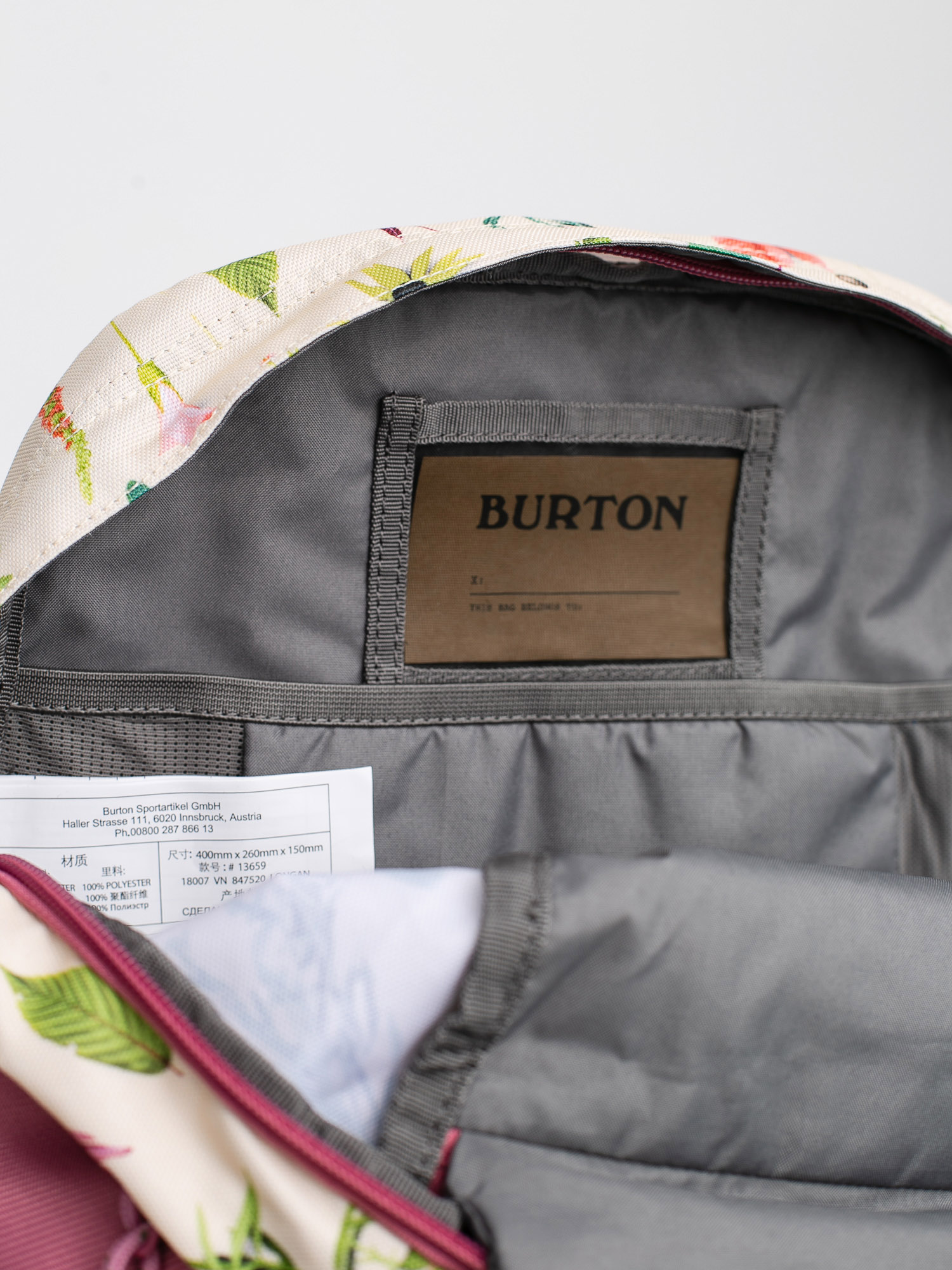 Burton Metalhead 18L Rucksack (creme brulee oakledge floral)