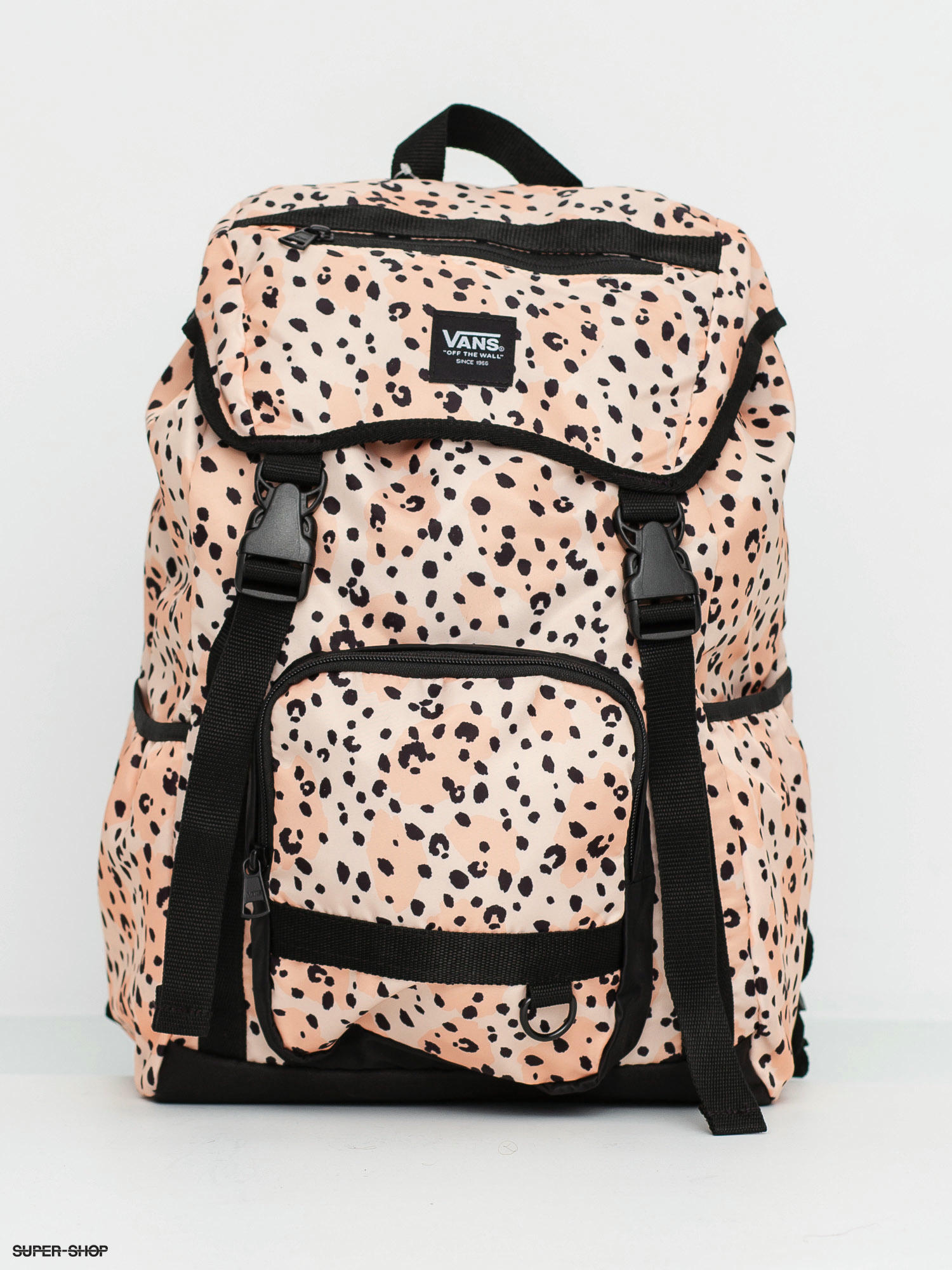 Vans off the wall deals leopard backpack