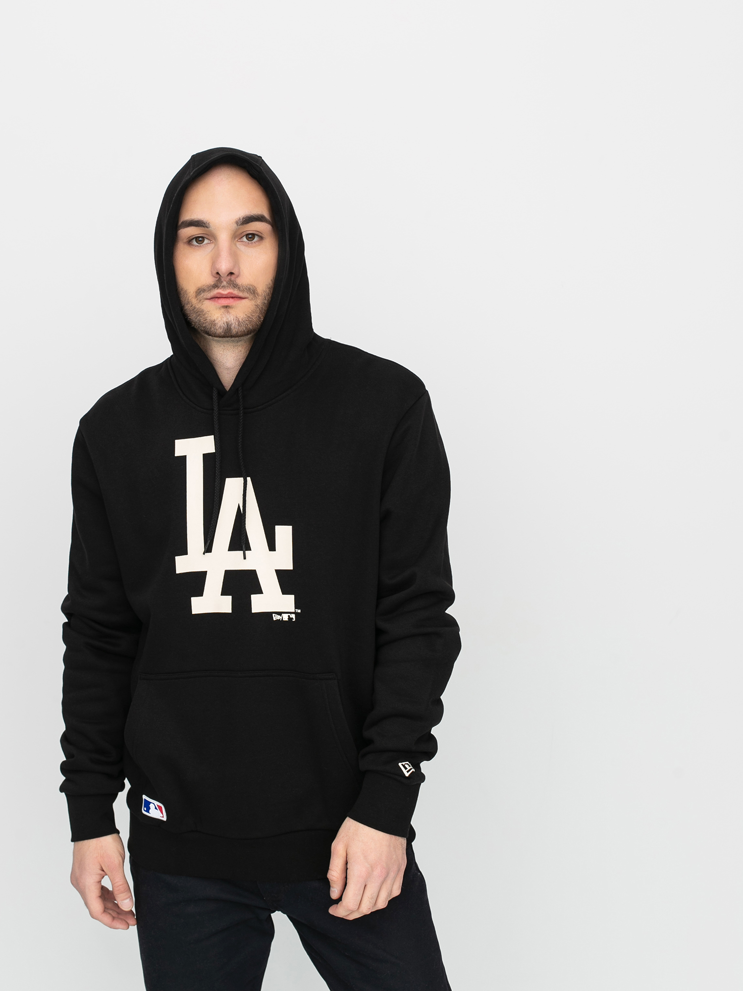 New Era Mlb Seasonal Team Logo Los Angeles Dodgers Hd Hoodie Black