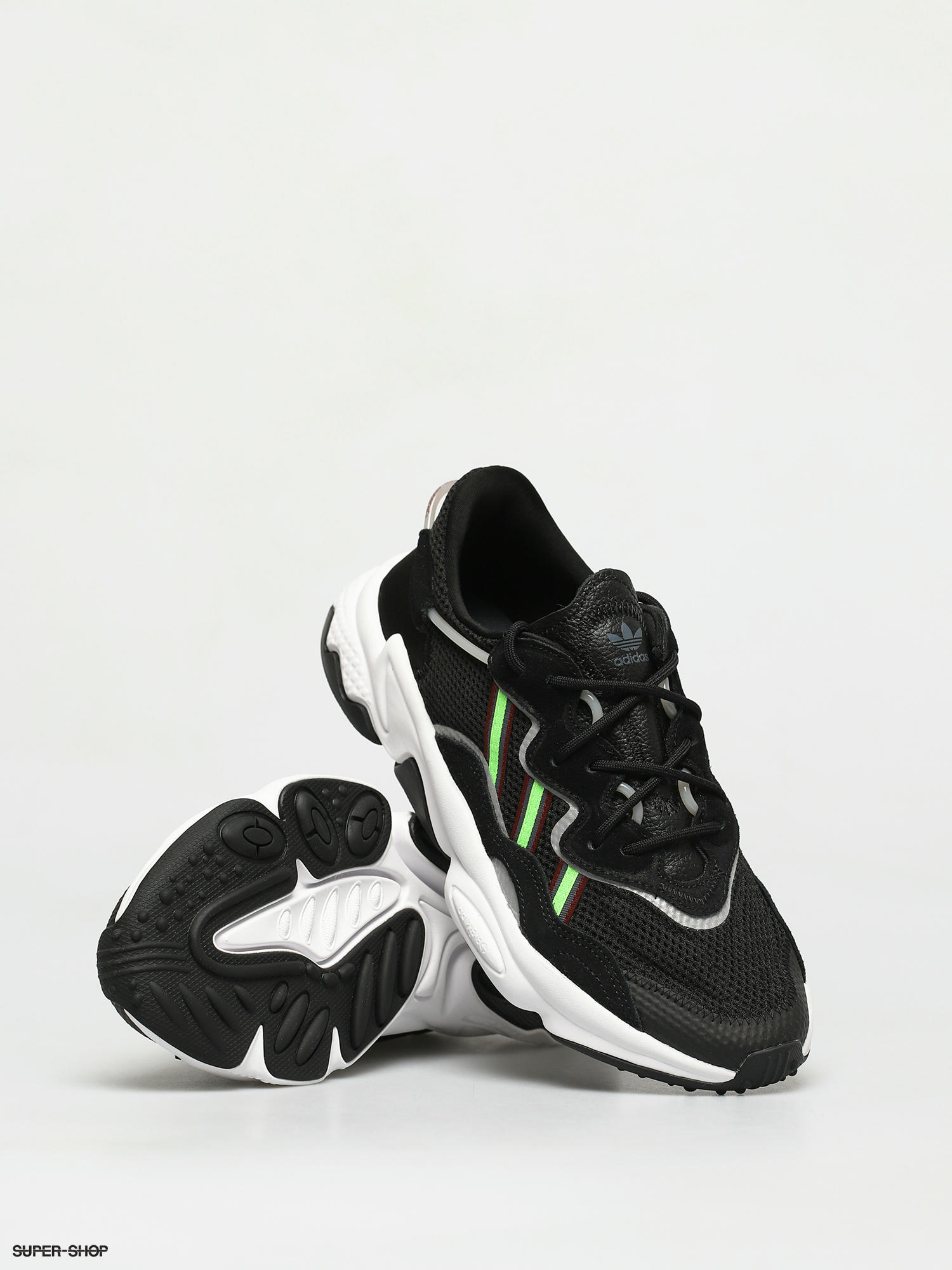 adidas Originals Ozweego Shoes core black solar green onix