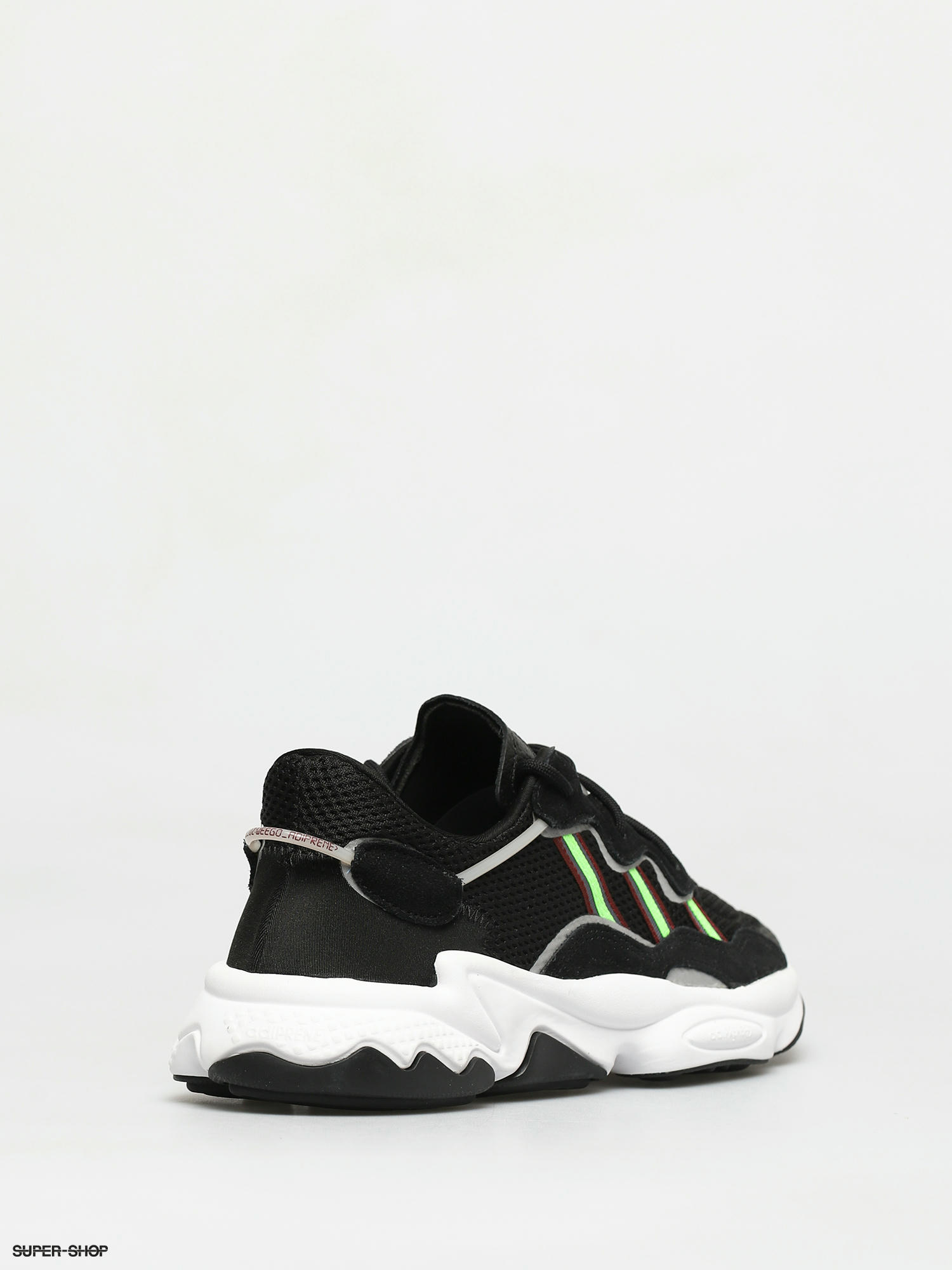 ozweego shoes black and green