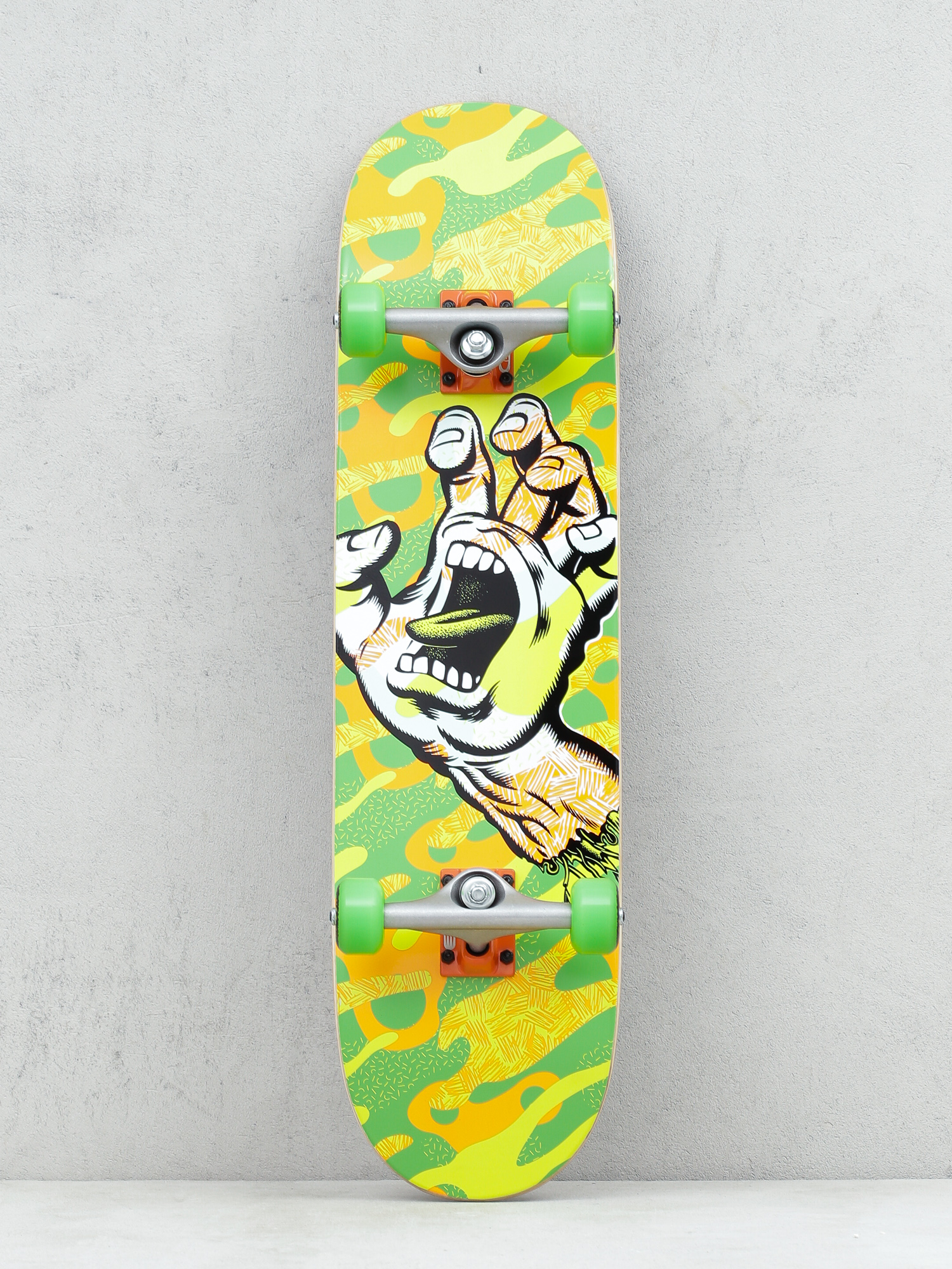 Santa Cruz Primary Hand Skateboard (green/yellow)