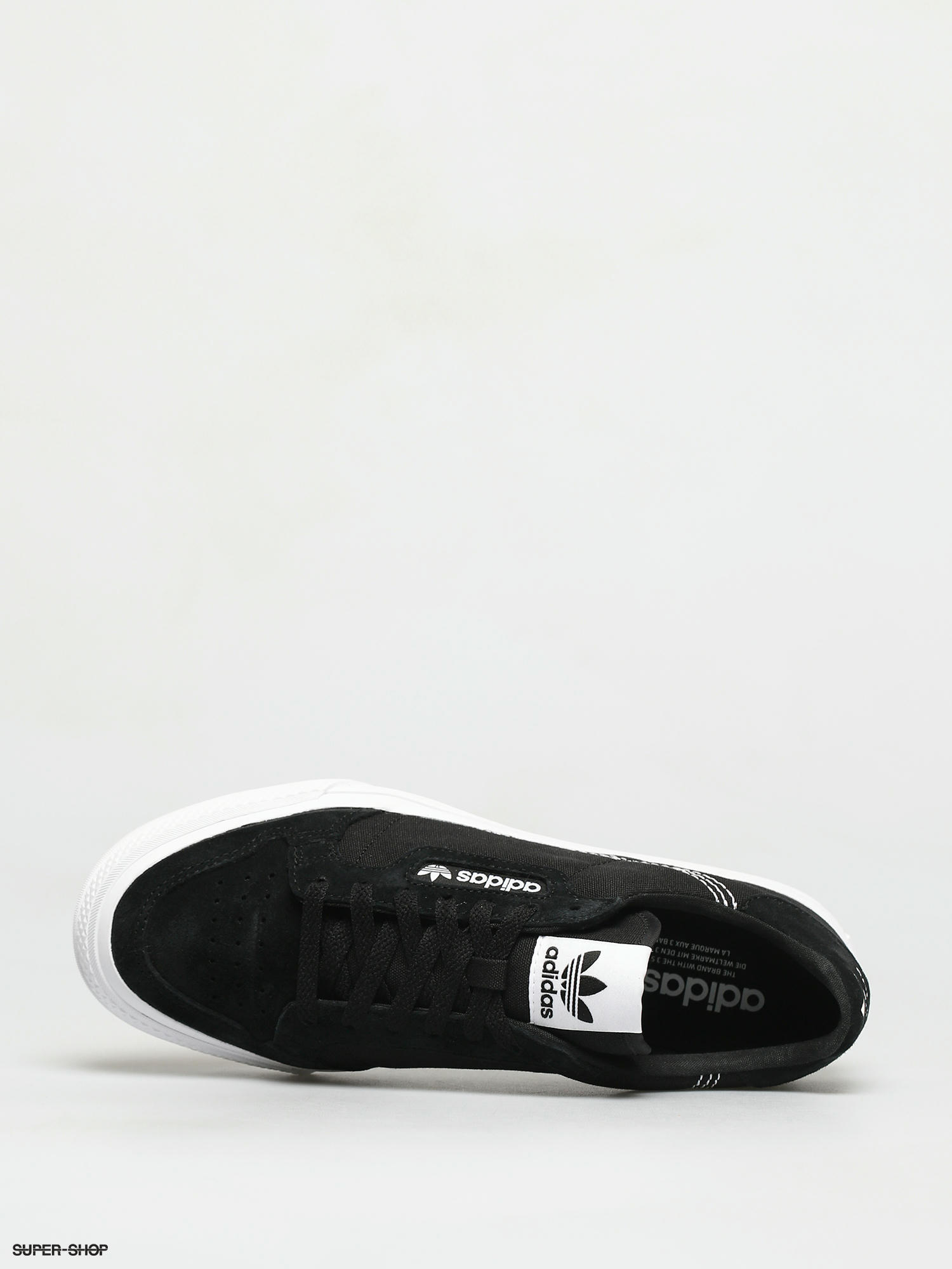 Adidas originals suede continental hotsell vulc trainers in black