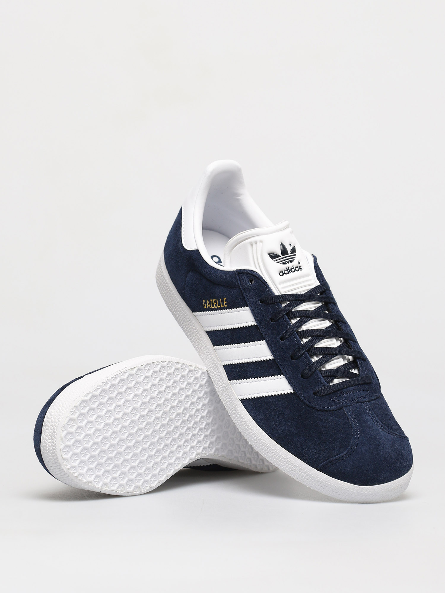 adidas Originals Gazelle Shoes (collegiate navy/white/gold met)