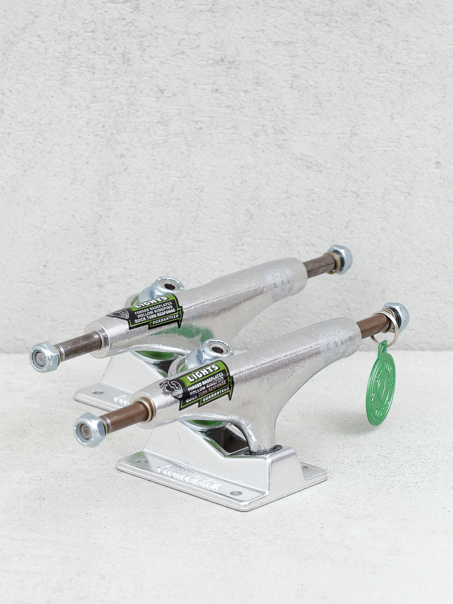 Thunder Lights Polished II Trucks (silver/green)