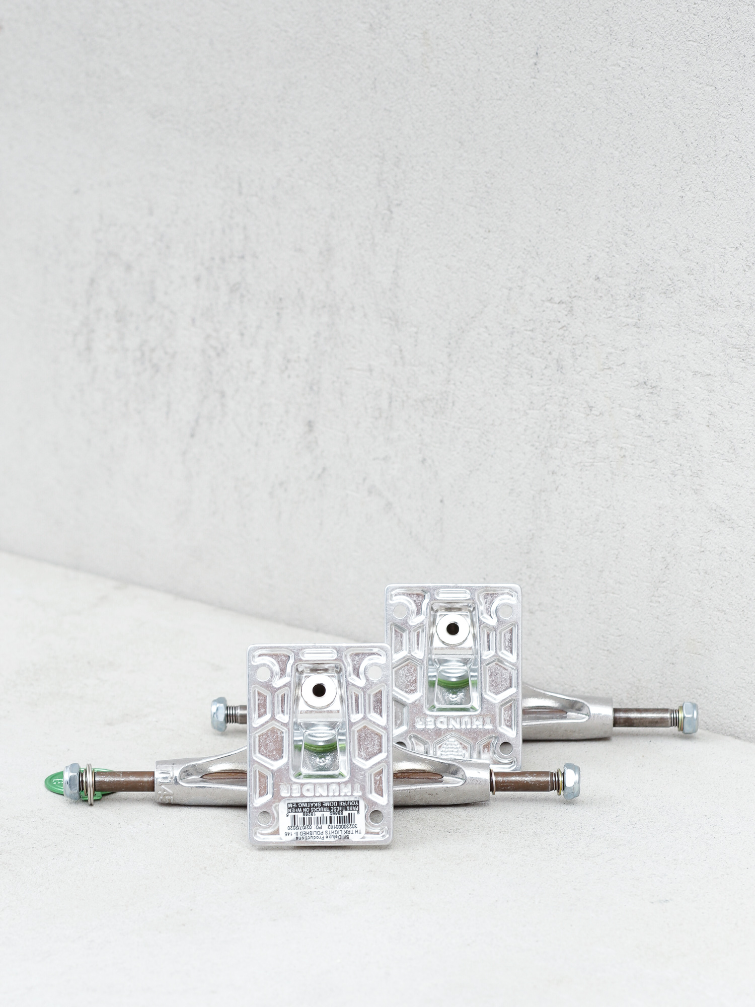 Thunder Lights Polished II Trucks (silver/green)