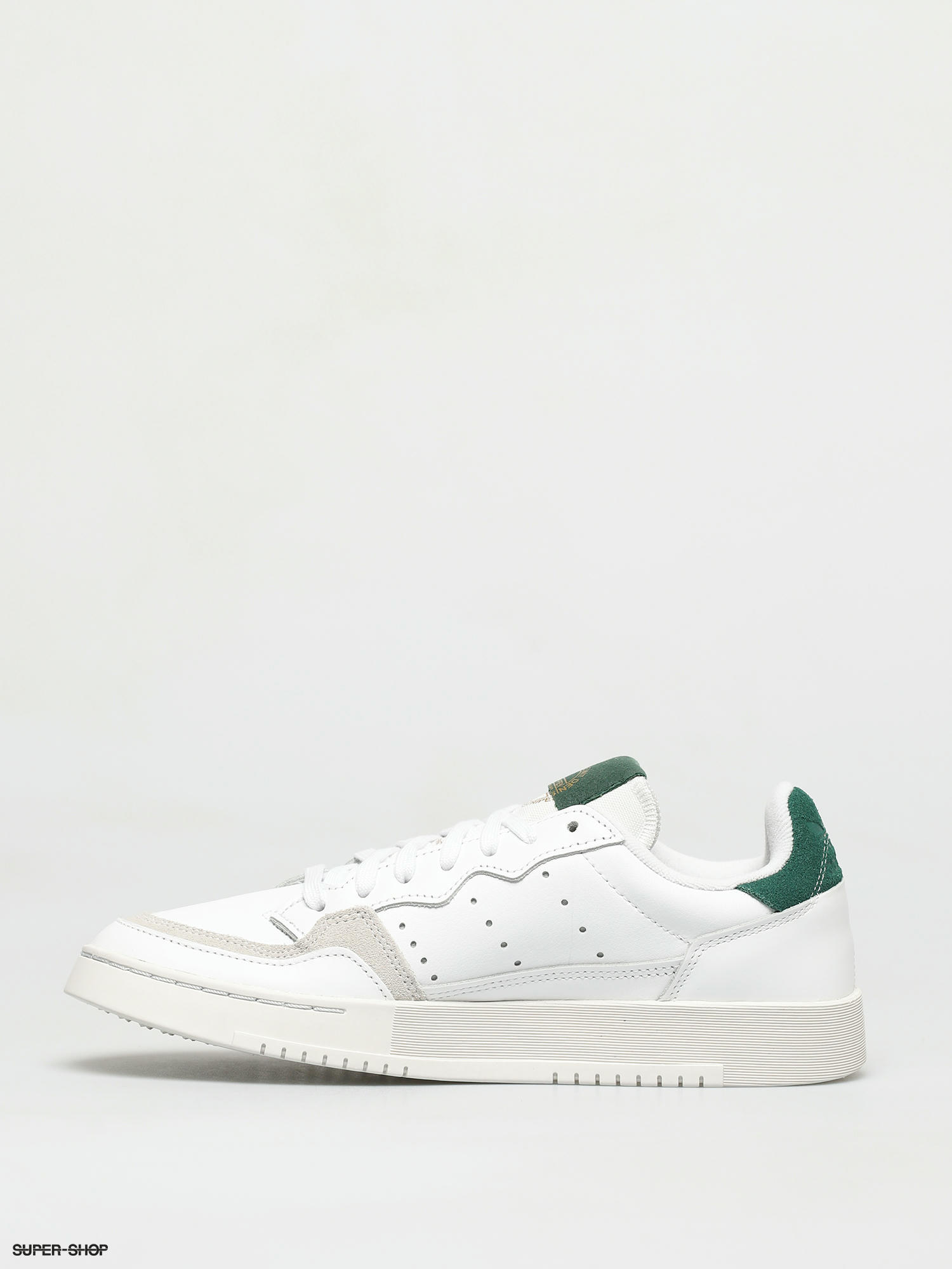 supercourt trainers white white collegiate green