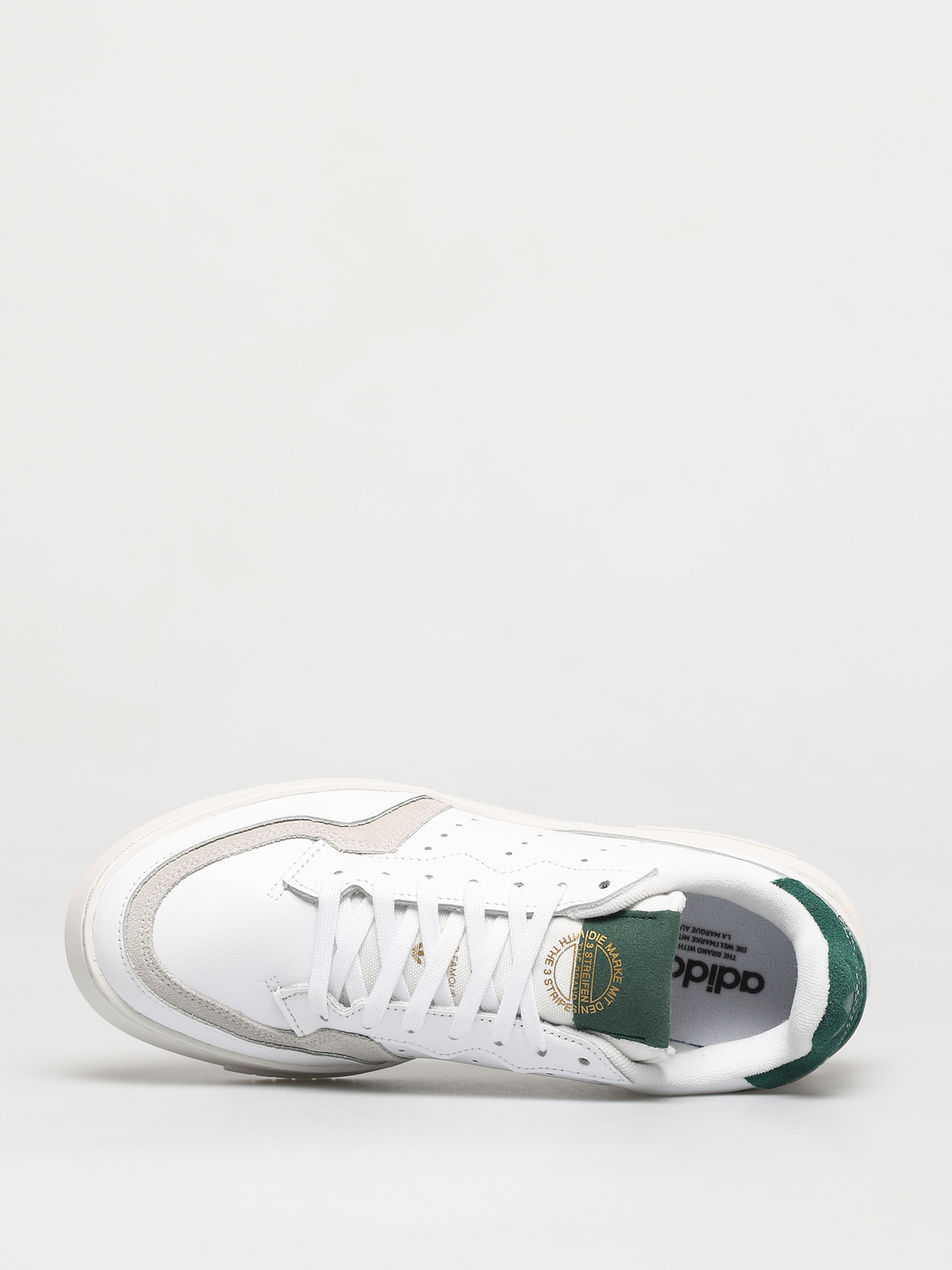 adidas Originals Supercourt Shoes (white/white/collegiate green)