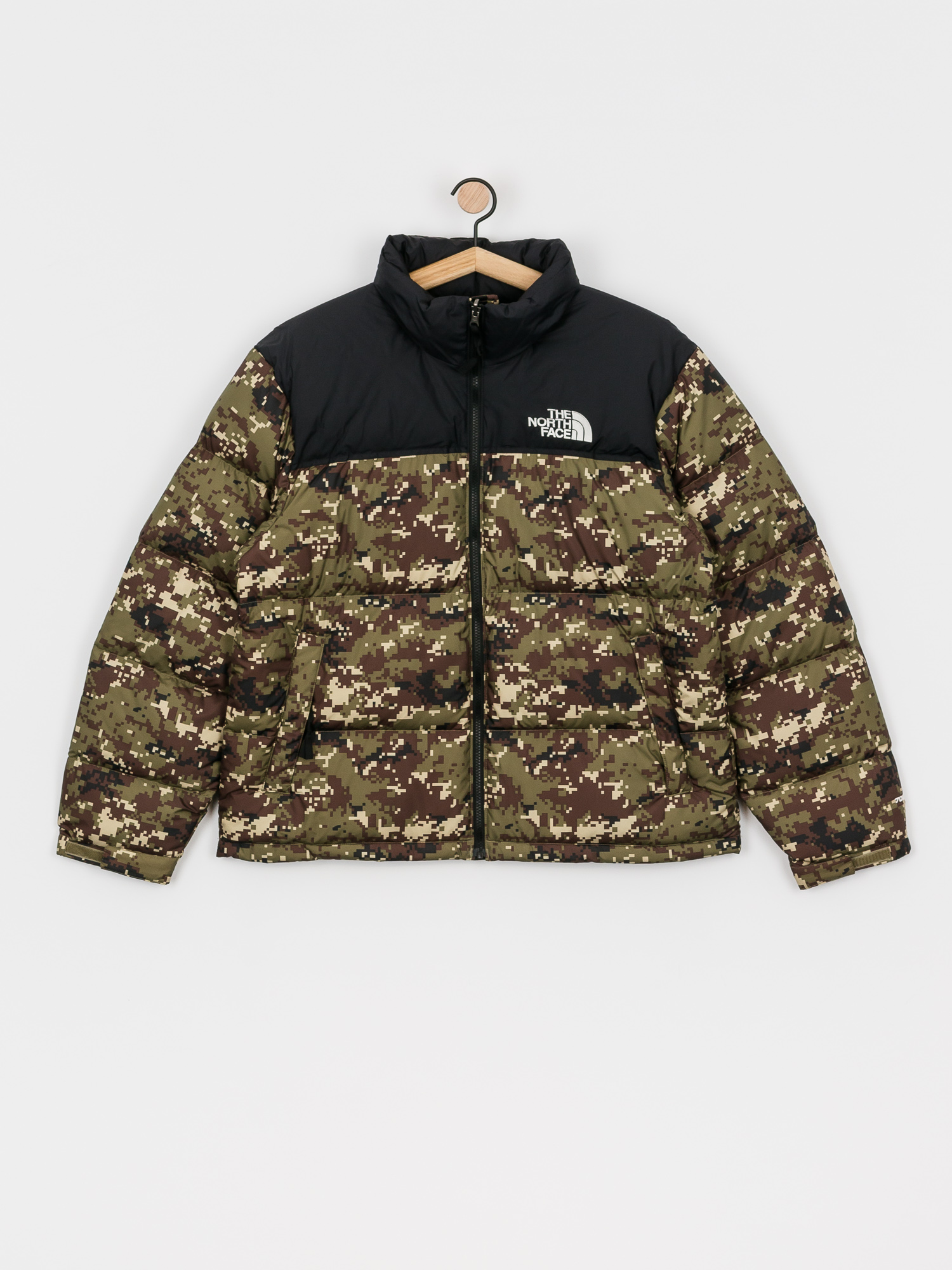 The North Face 1996 Retro Nuptse Jacket (burnt olive green ux digi camo print)