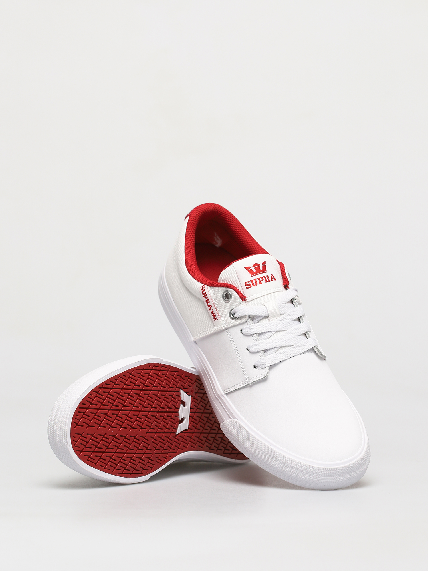 Supra Stacks Vulc II Shoes (white/red white)