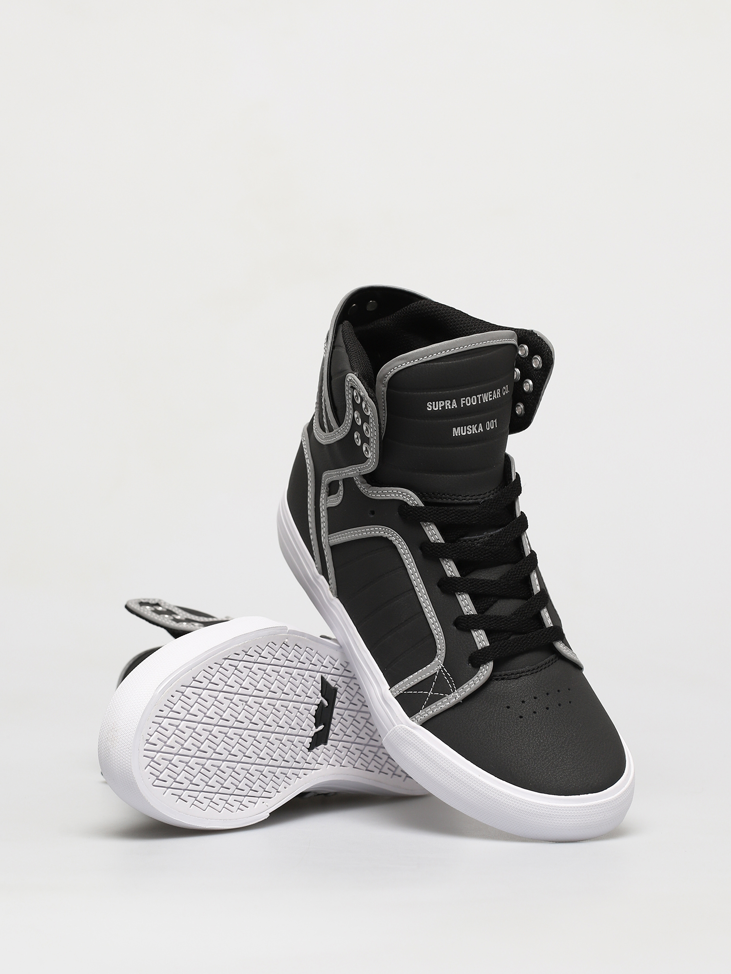 Supra Skytop Shoes (black/reflect white)