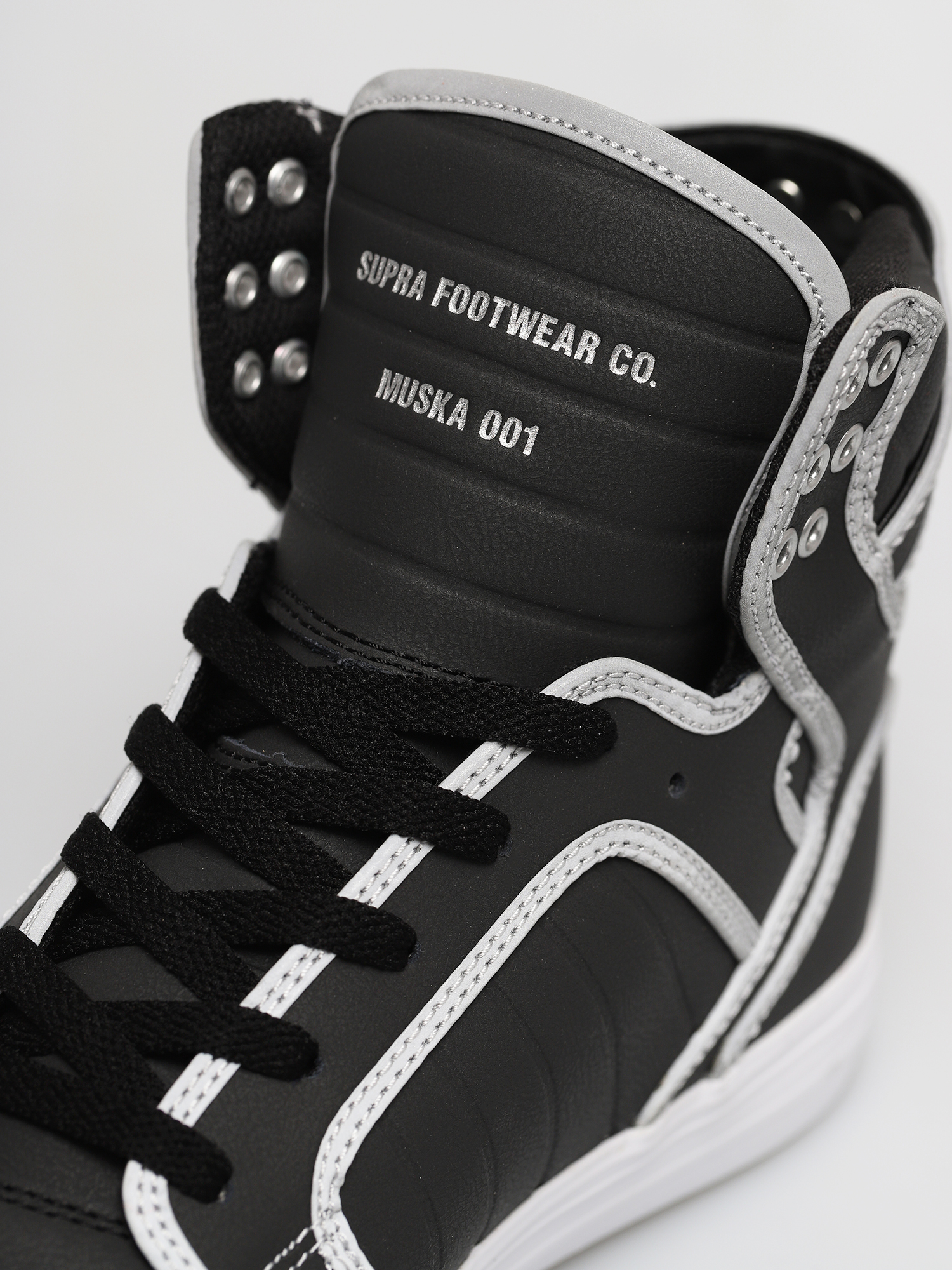 Supra Skytop Shoes (black/reflect white)
