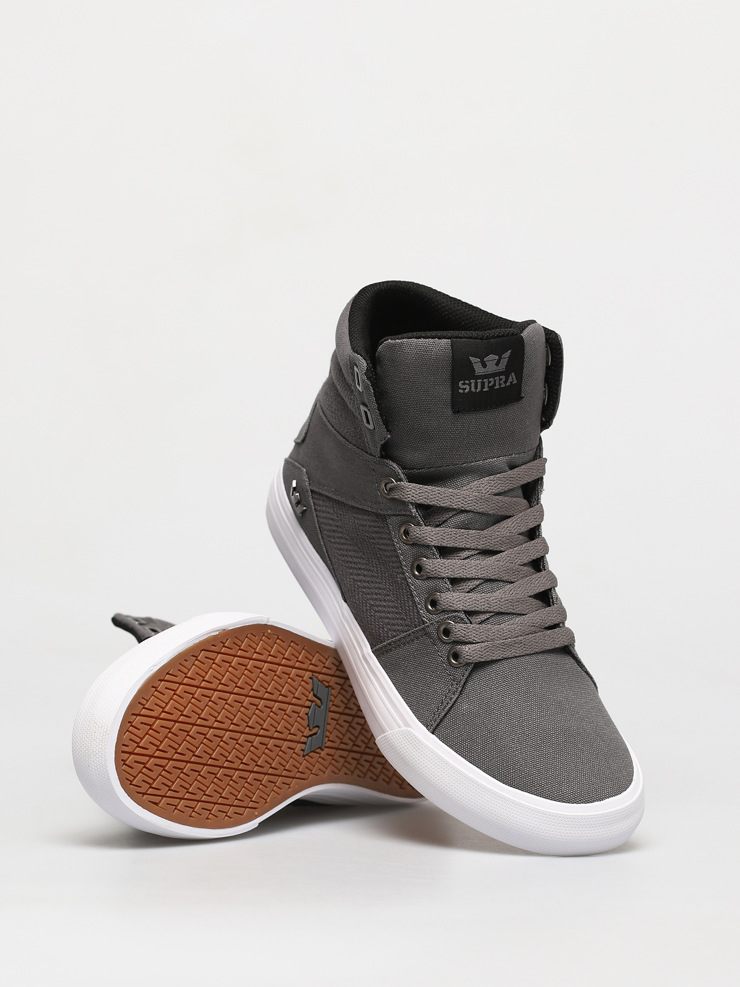 Supra vaider black & charcoal reflective skate shoes Clearance